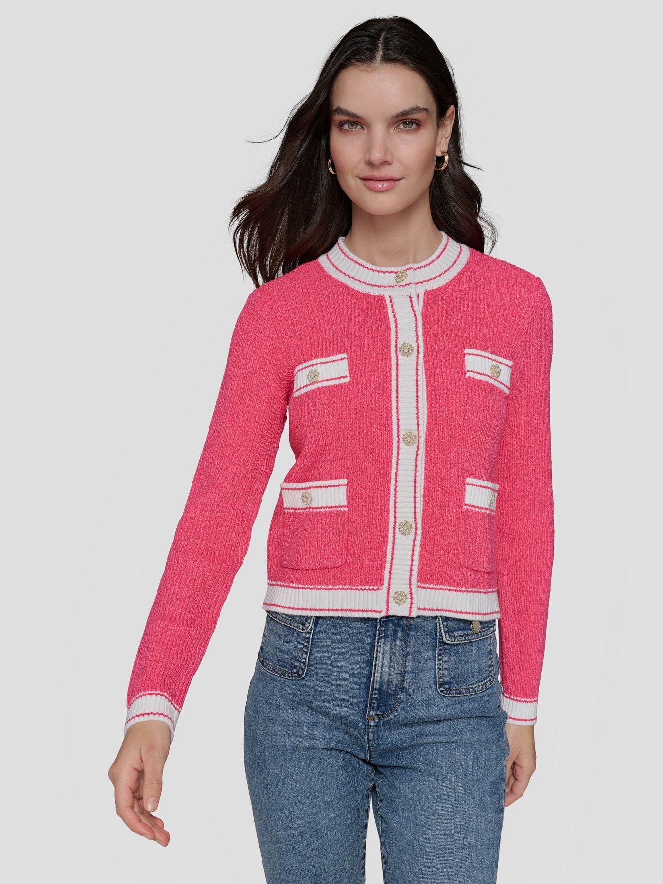 Sweater adornado con 4 bolsillos Rosado-0