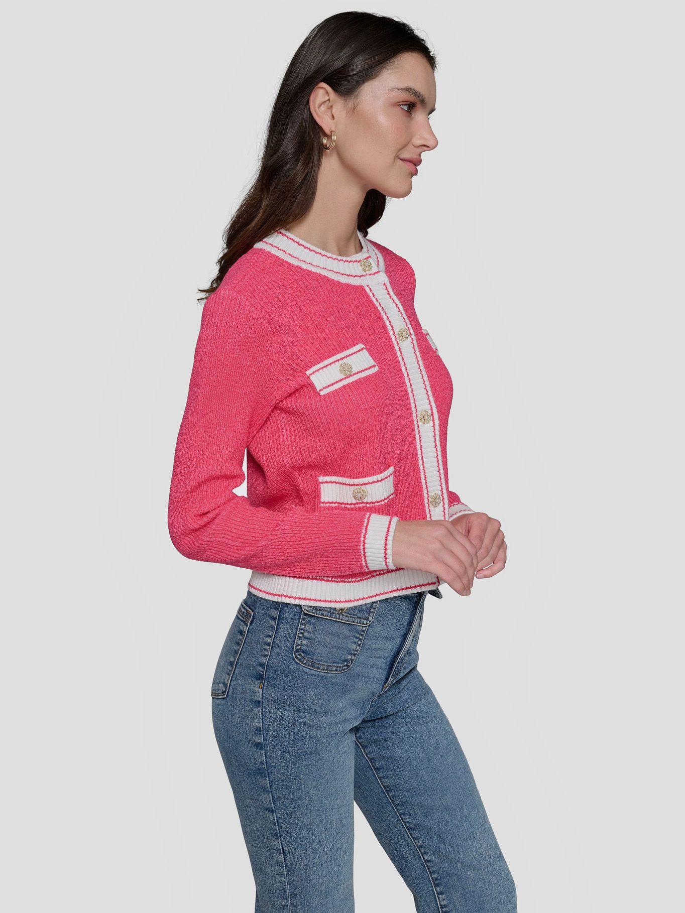 Sweater adornado con 4 bolsillos Rosado-2