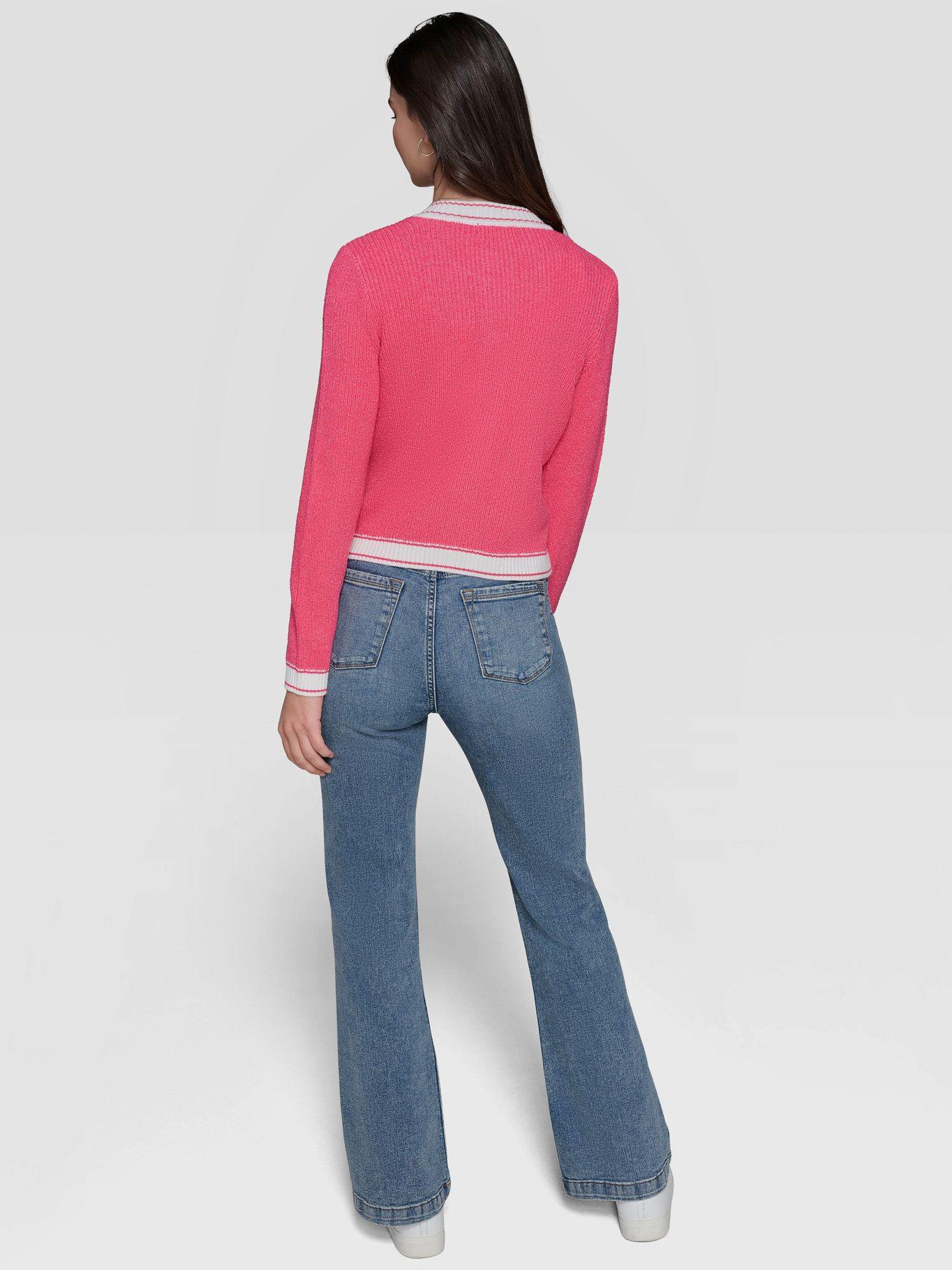 Sweater adornado con 4 bolsillos Rosado-3
