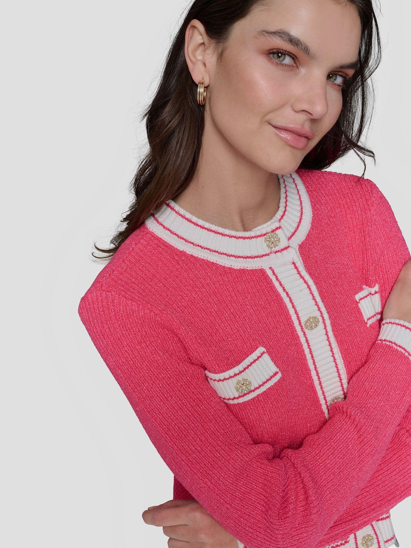 Sweater adornado con 4 bolsillos Rosado-4