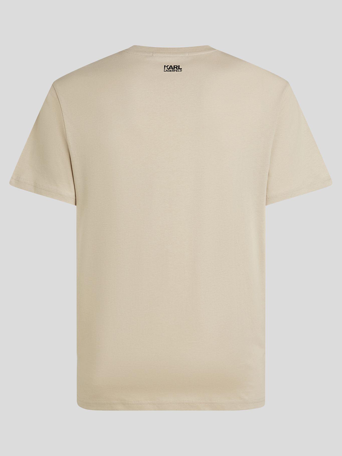 Polera de logotipo patrón cuadros Beige Karl Lagerfeld-1