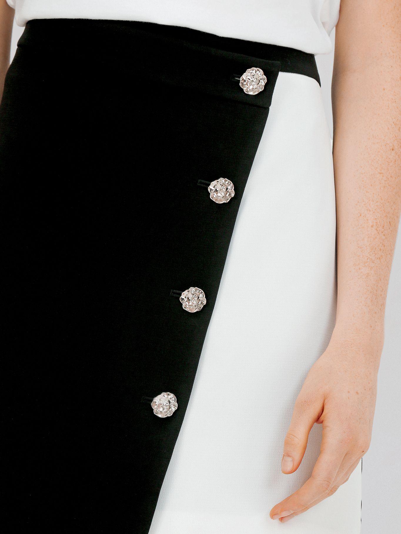 Falda bloque diseño boton Multicolor Karl Lagerfeld-4