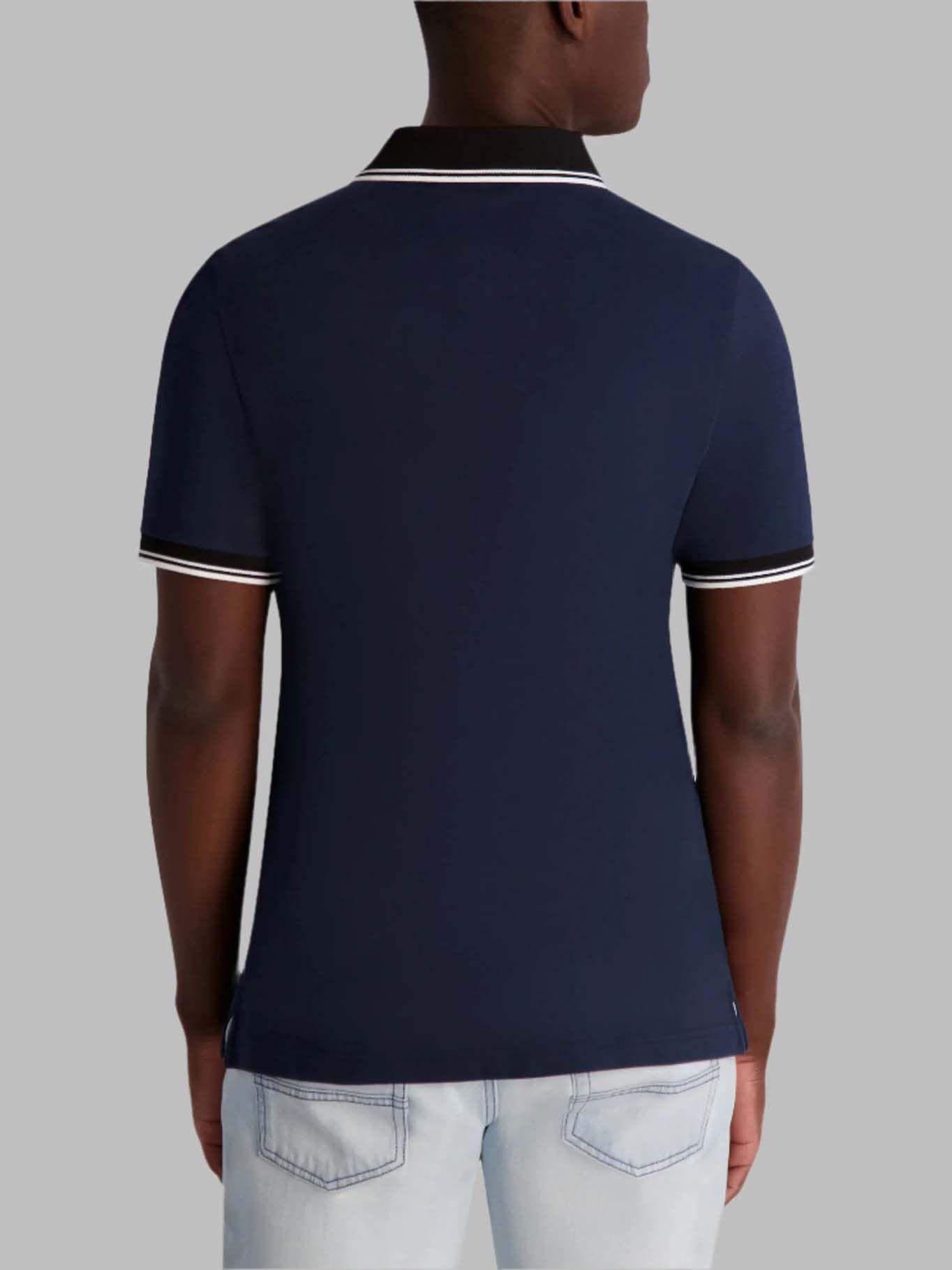 Polo con logo y parche de mini Karl Azul Karl Lagerfeld-1