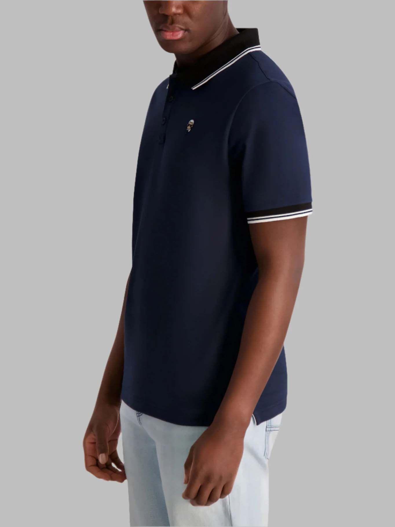 Polo con logo y parche de mini Karl Azul Karl Lagerfeld-2