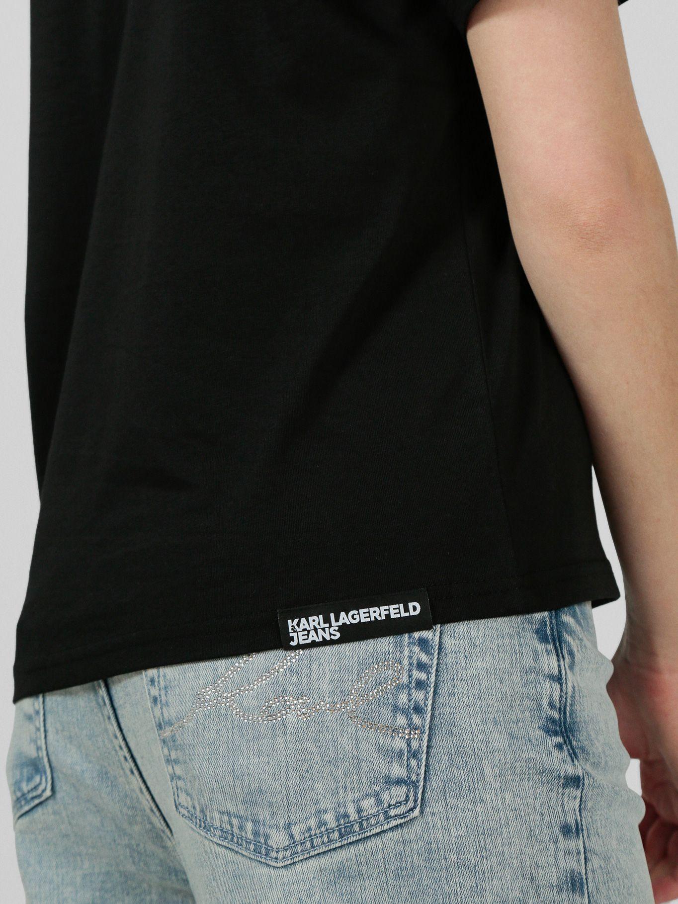 Polera regular - K/ESSENTIAL Negro Karl Lagerfeld-4