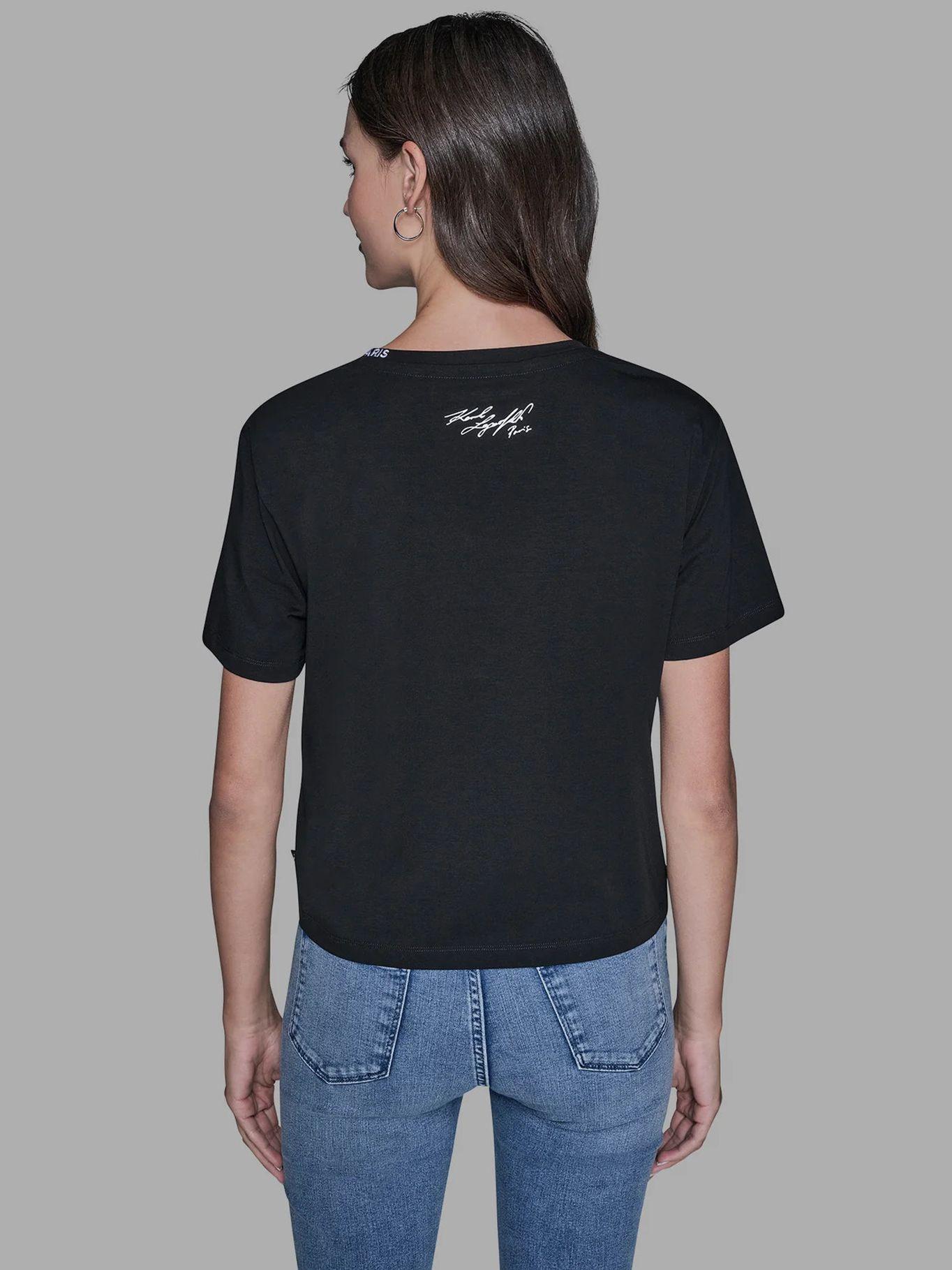 Polera con estampado de Karl & Choupette Negro-3