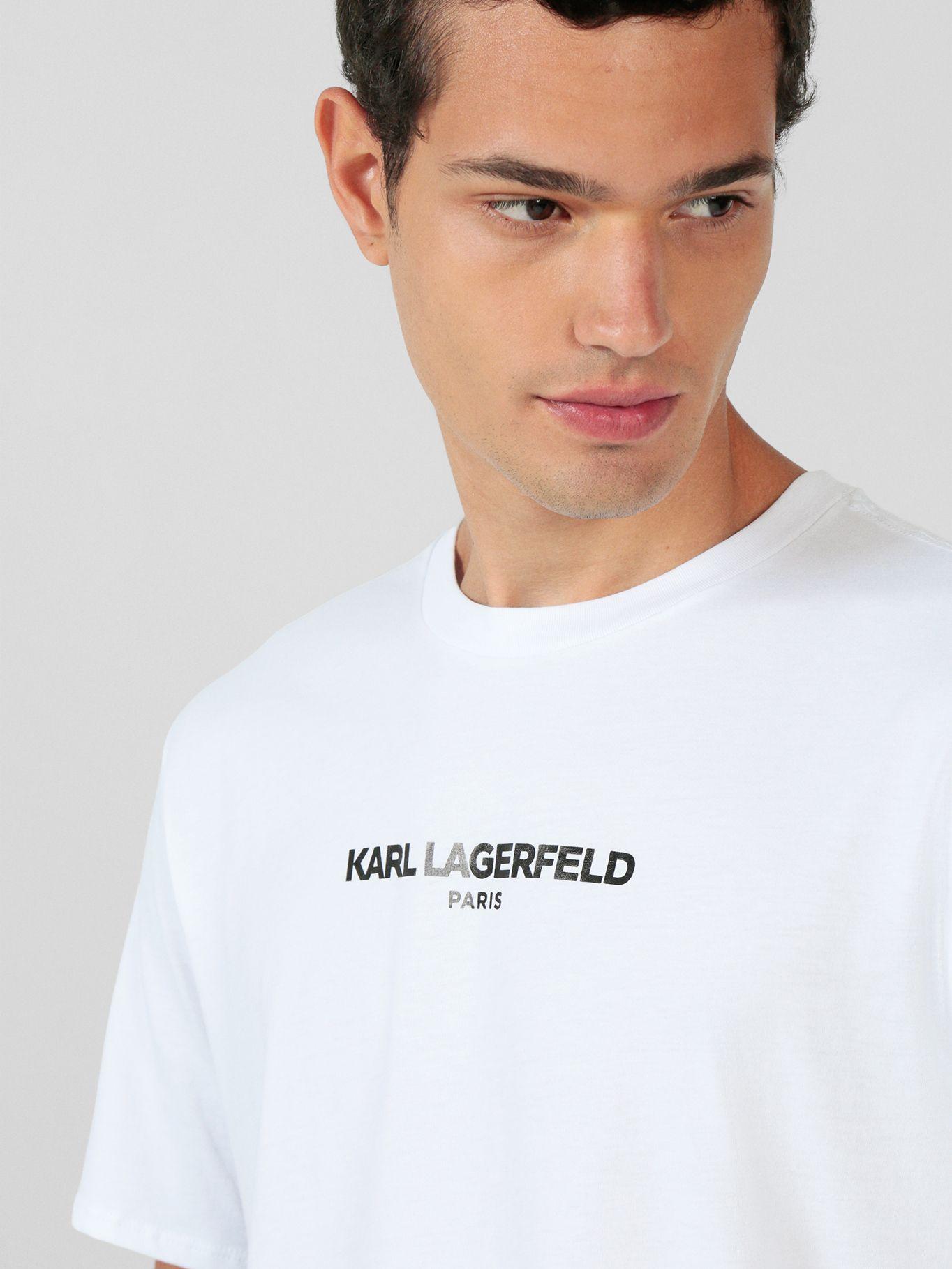 Polera esencial de manga corta Blanco Karl Lagerfeld-4