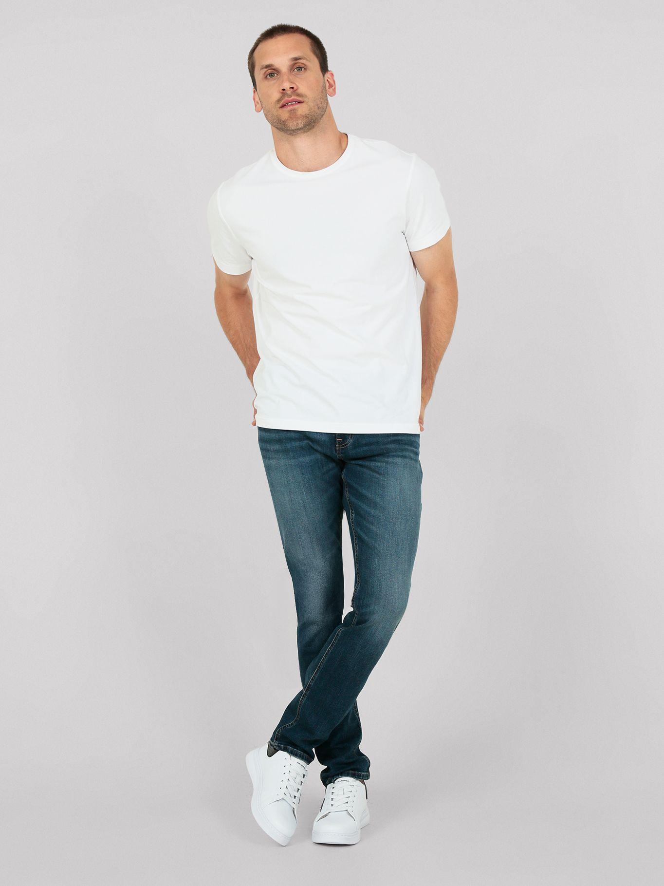 Zapatillas cuero efecto croco corte bajo Blanco-1