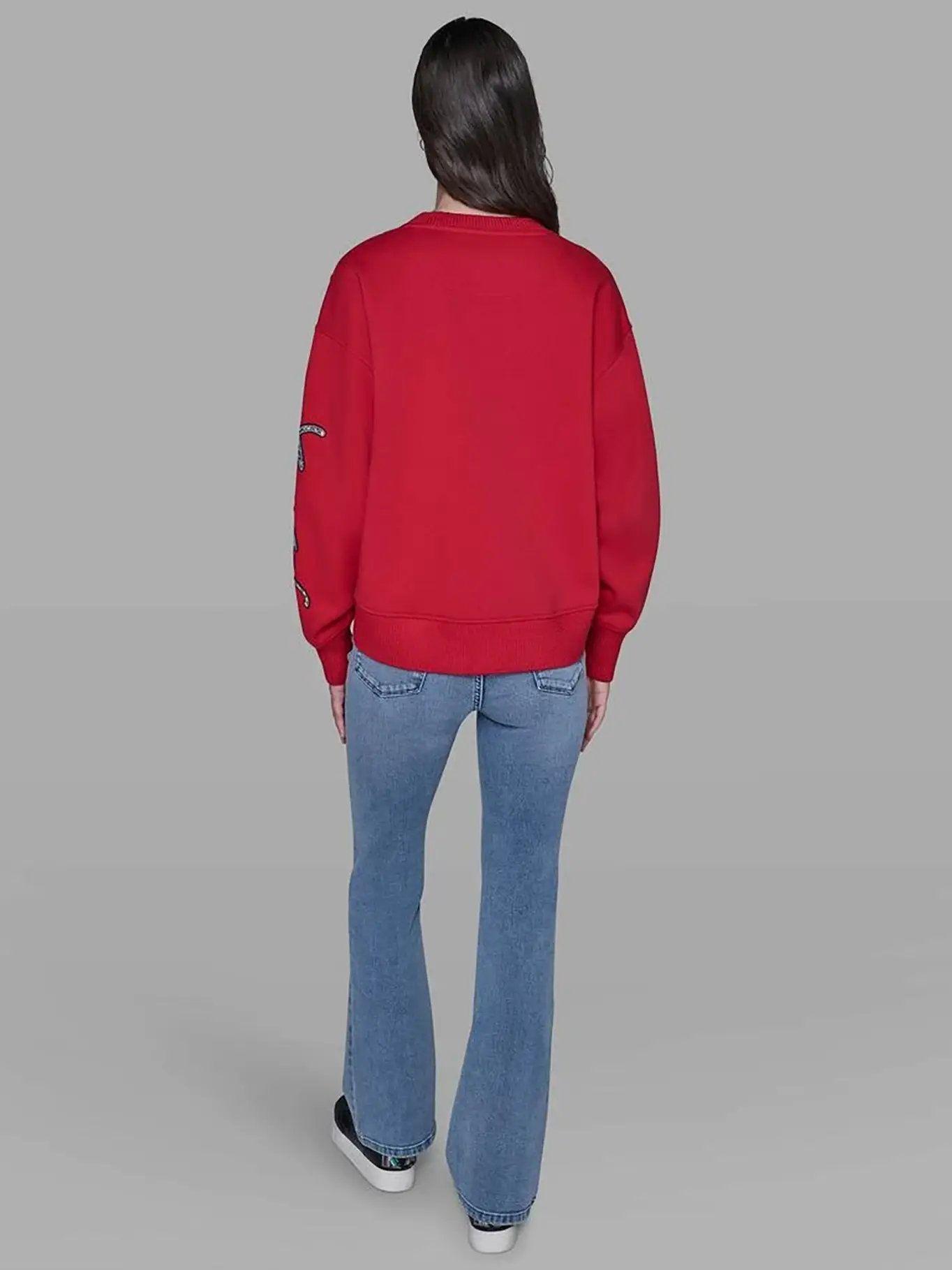 Polerón con parche de logo Rojo Karl Lagerfeld-2