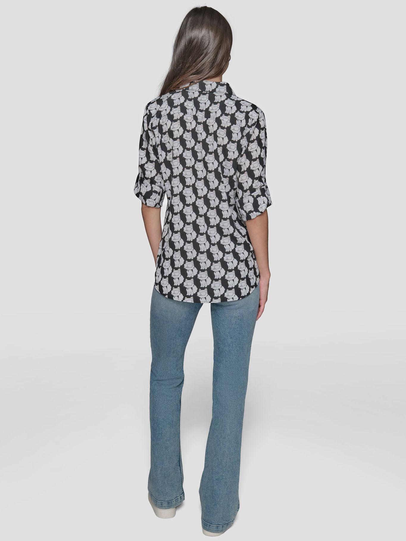 Camisa enrollable -estampado Negro Karl Lagerfeld-2