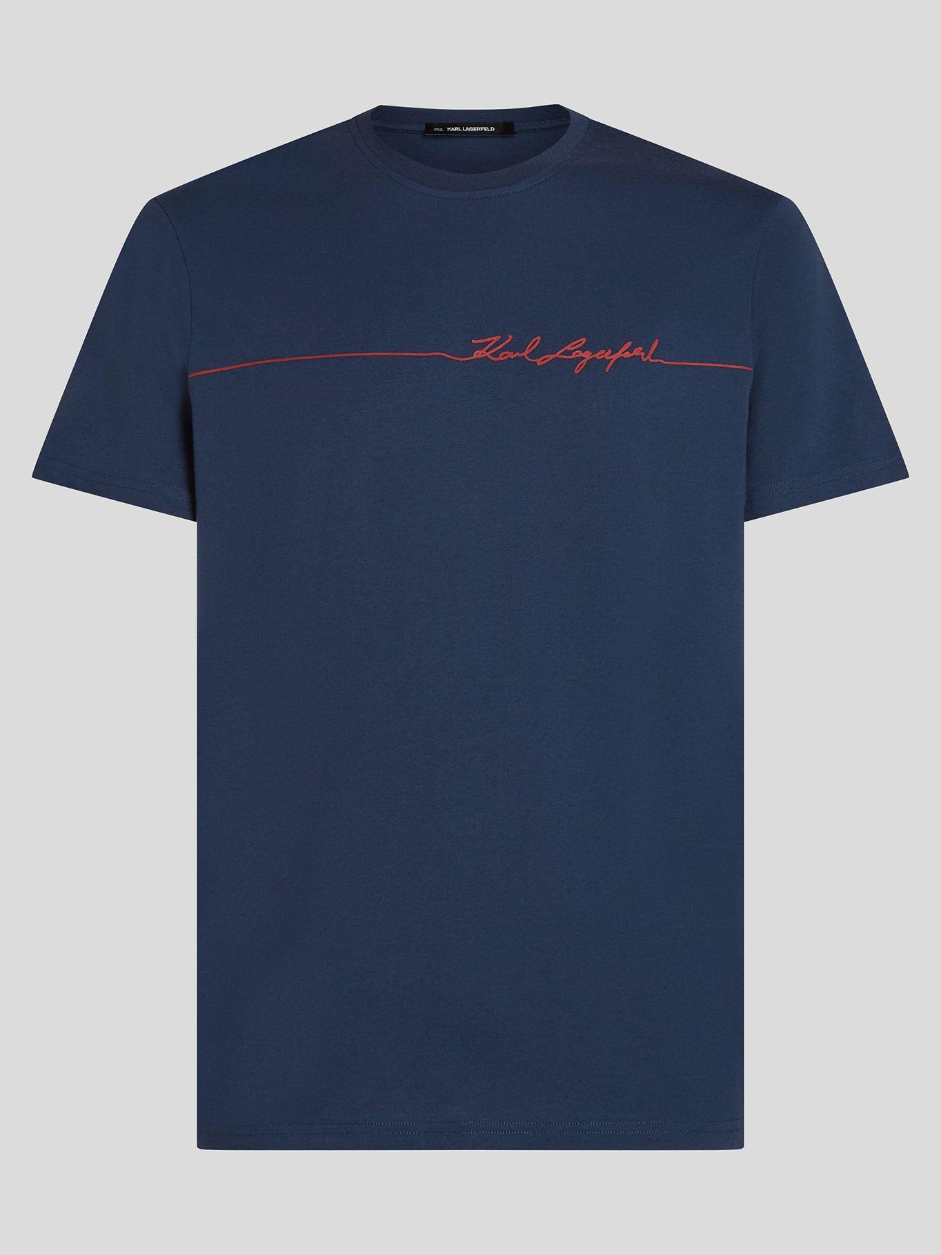 Polera con estampado gráfico Azul Karl Lagerfeld-0