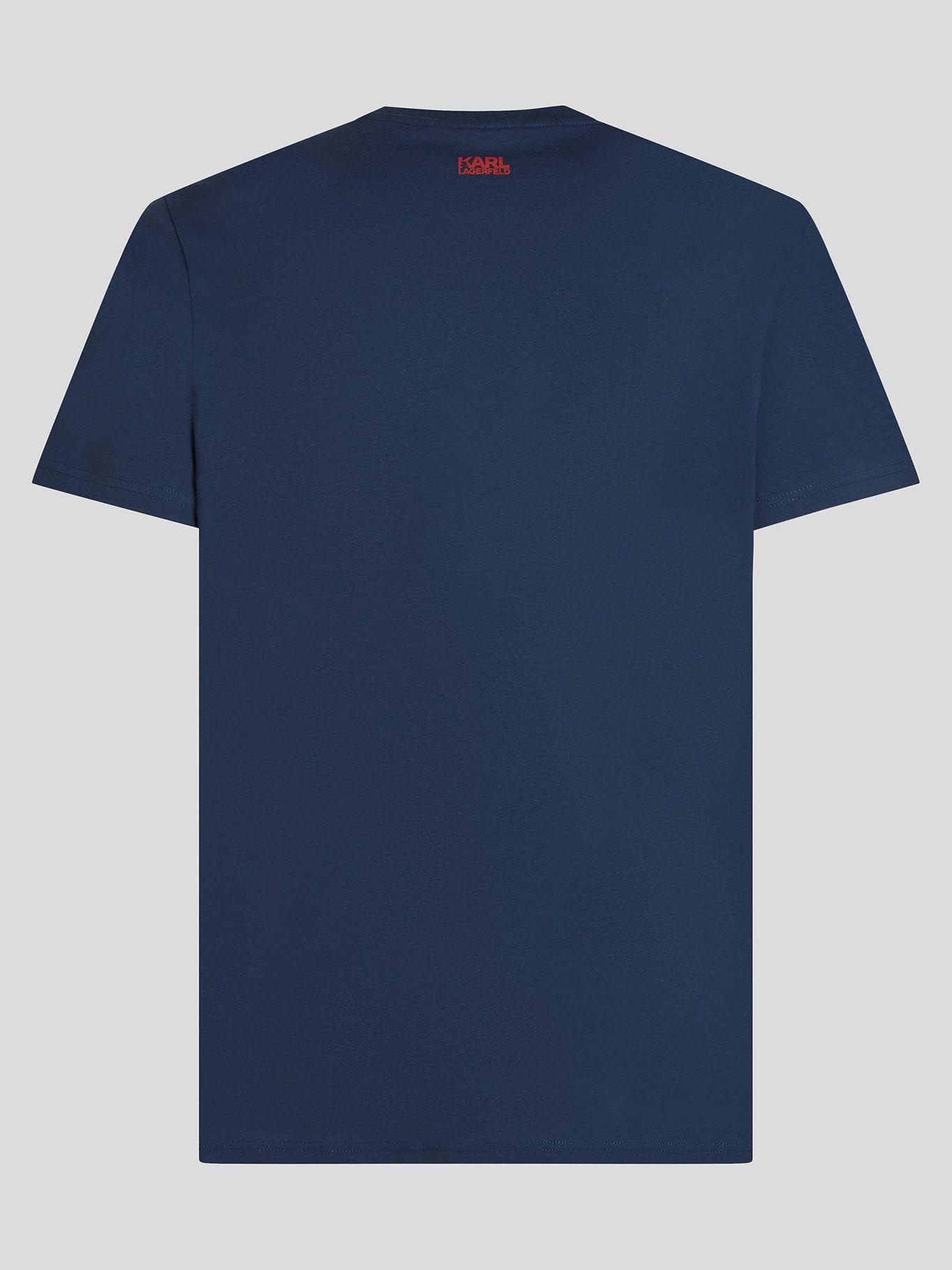 Polera con estampado gráfico Azul Karl Lagerfeld-1
