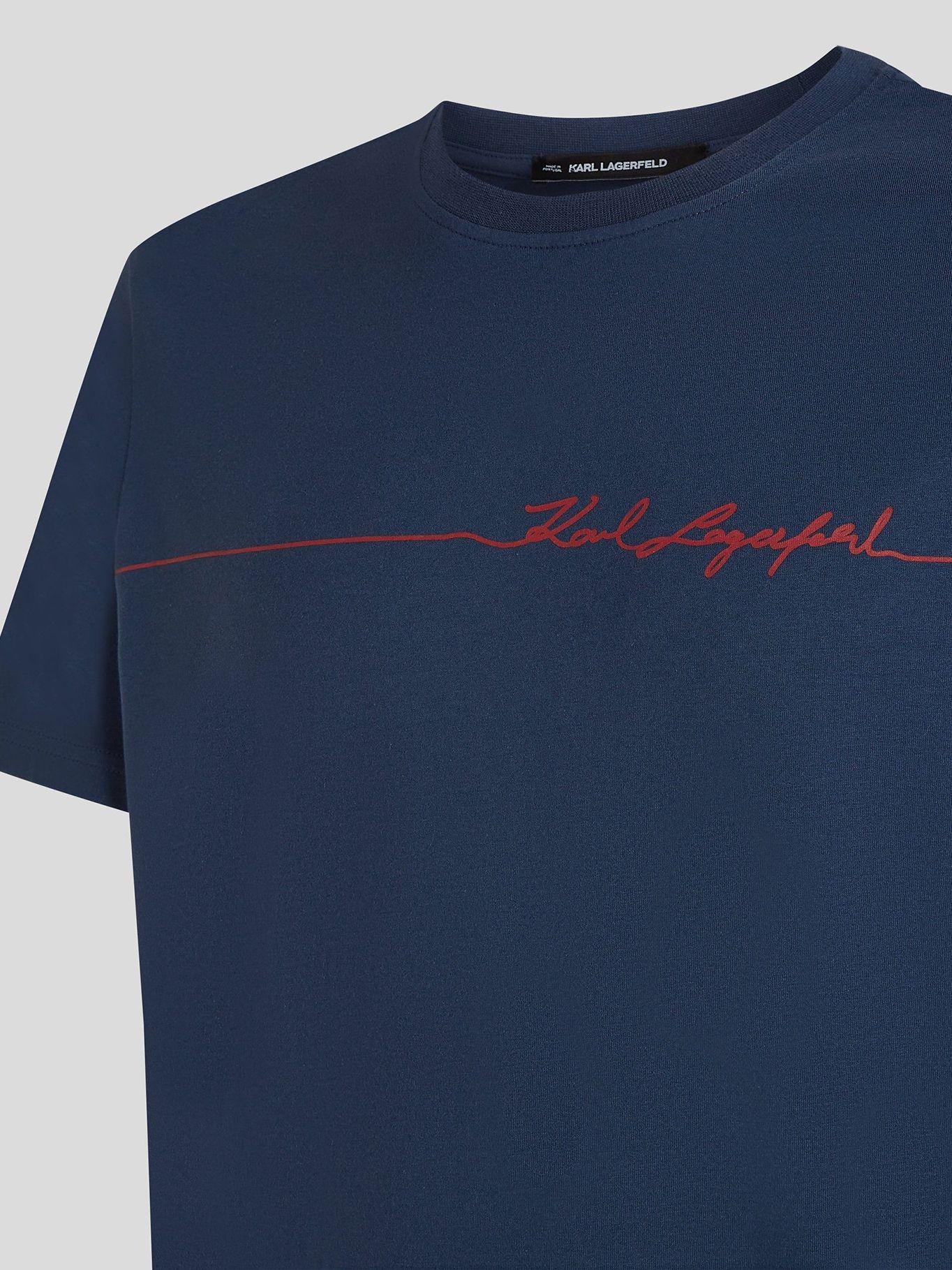 Polera con estampado gráfico Azul Karl Lagerfeld-2