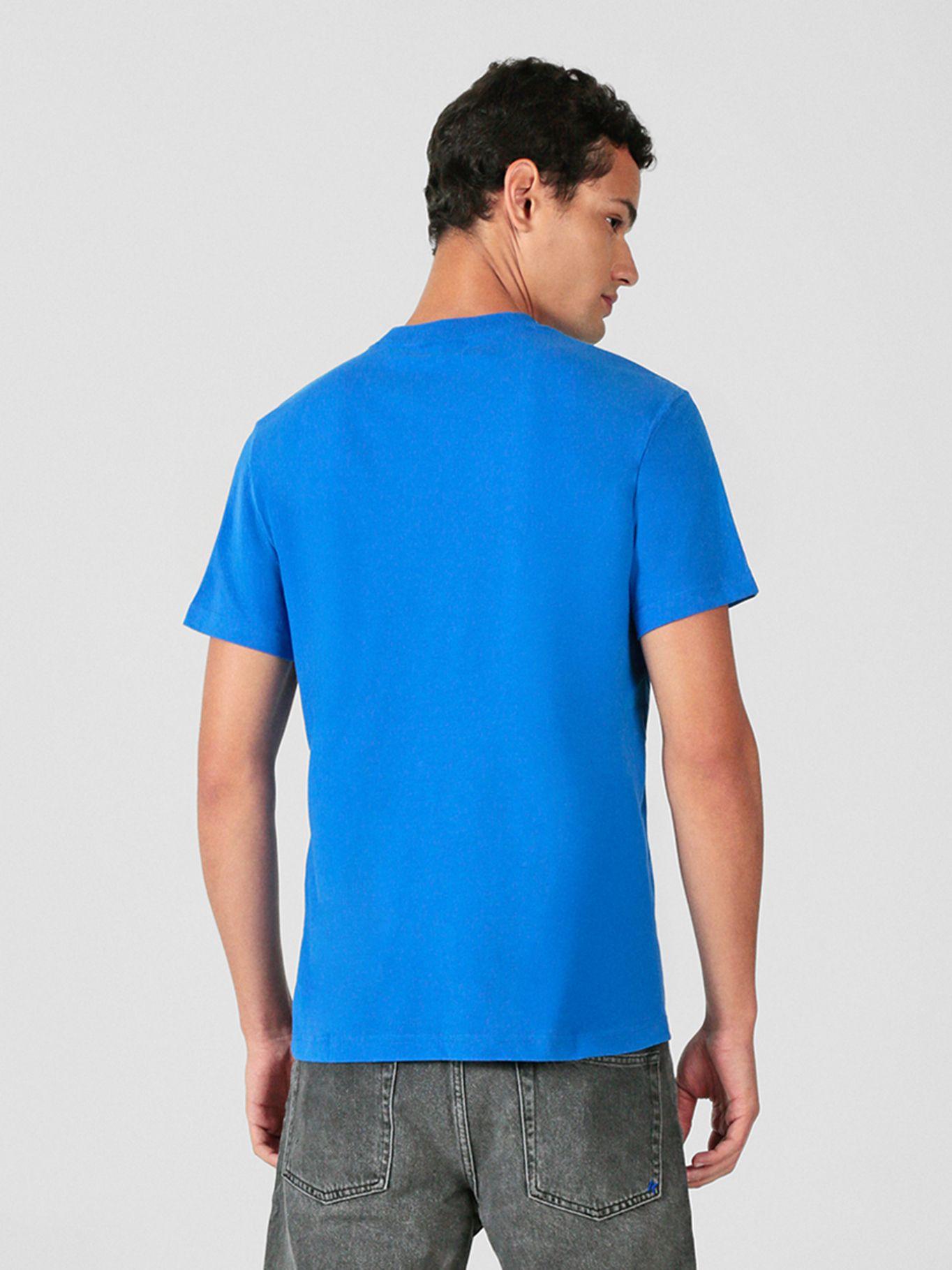 Polera slim con logo Azul Karl Lagerfeld-2