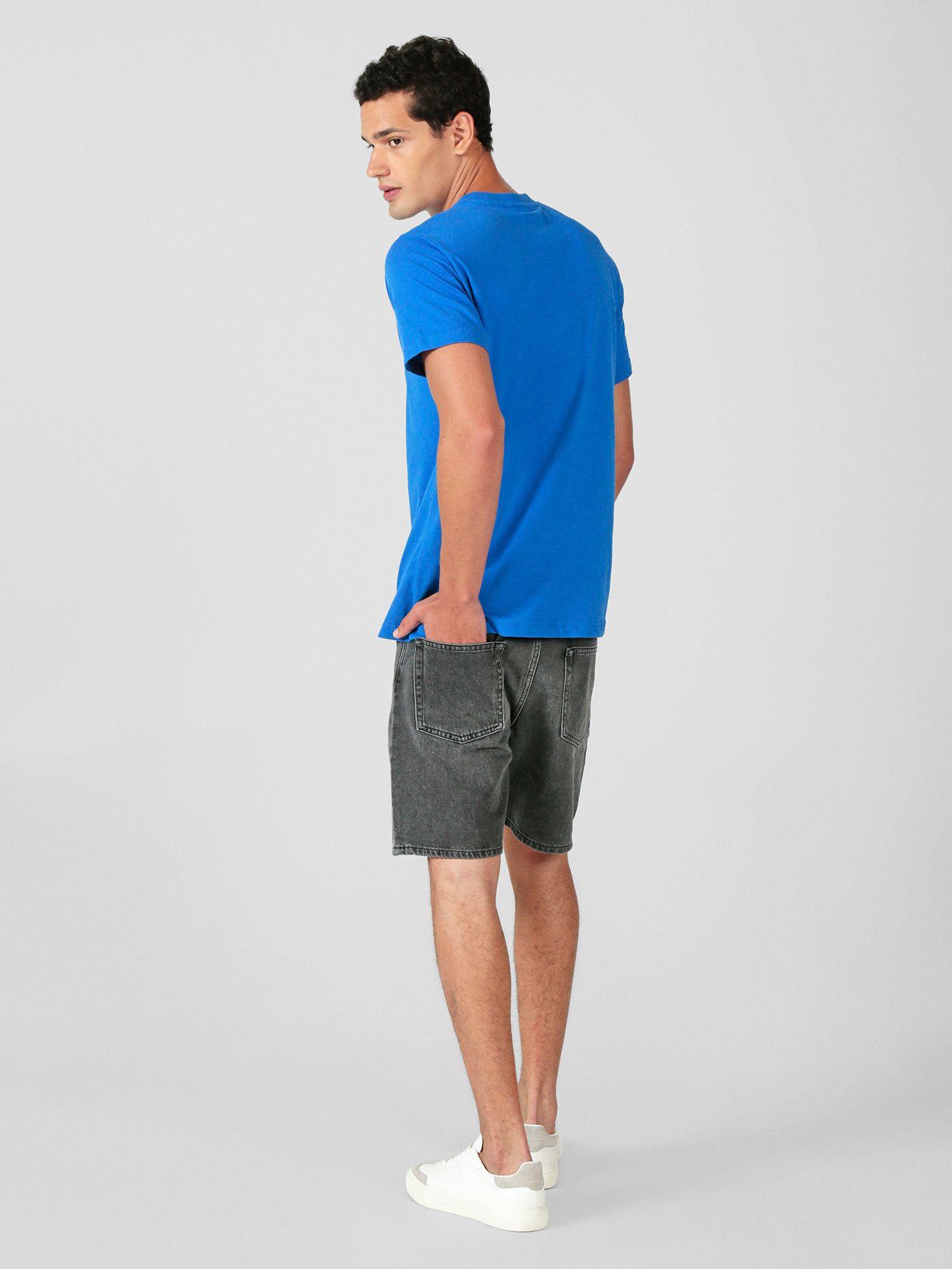 Polera slim con logo Azul Karl Lagerfeld-3