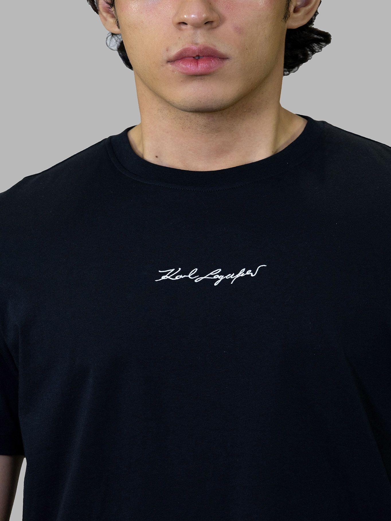 Polera essential con firma bordada Negro Karl Lagerfeld-3
