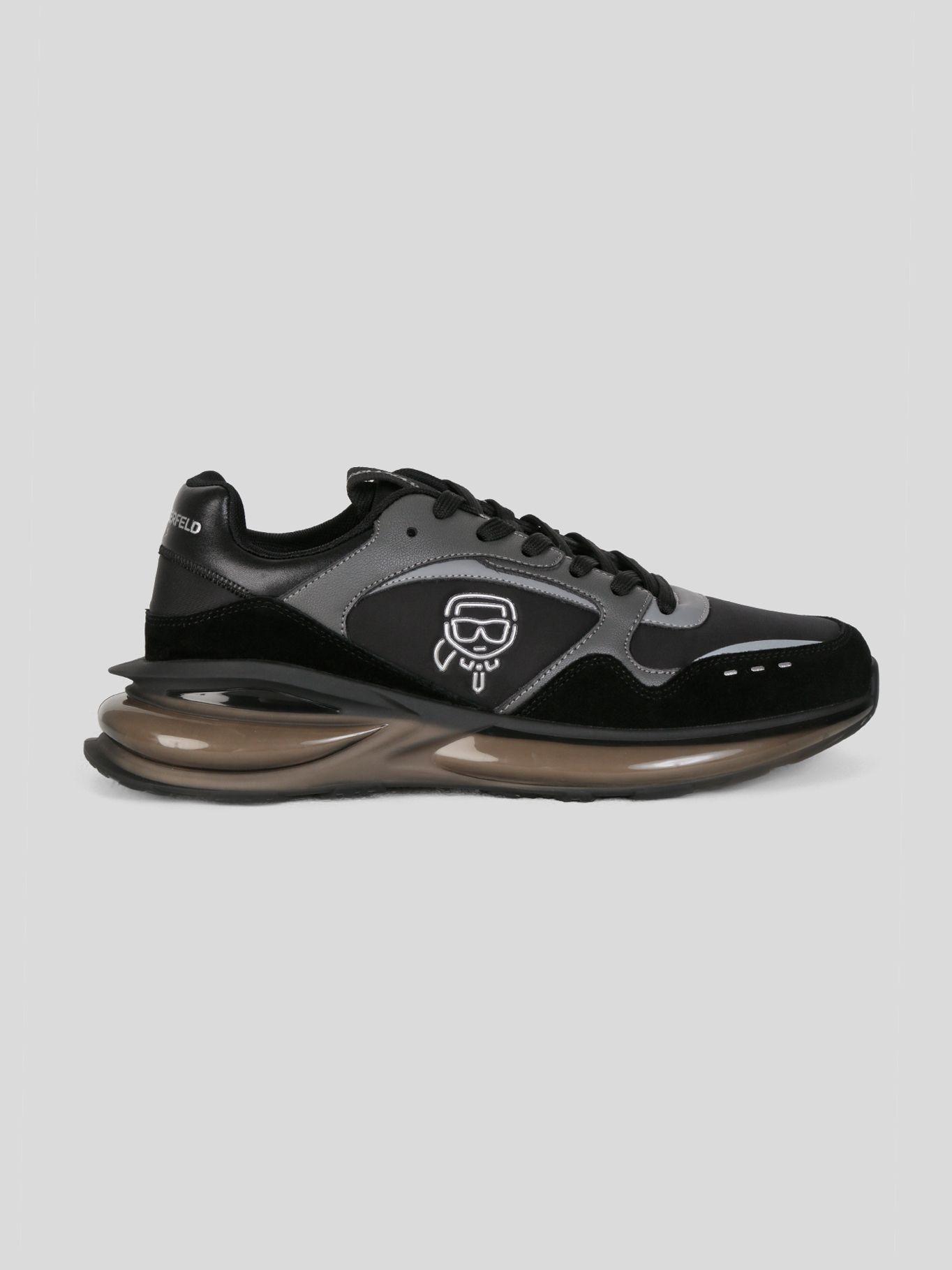 Zapatillas deportiva con logo en perfil lateral Negro-5