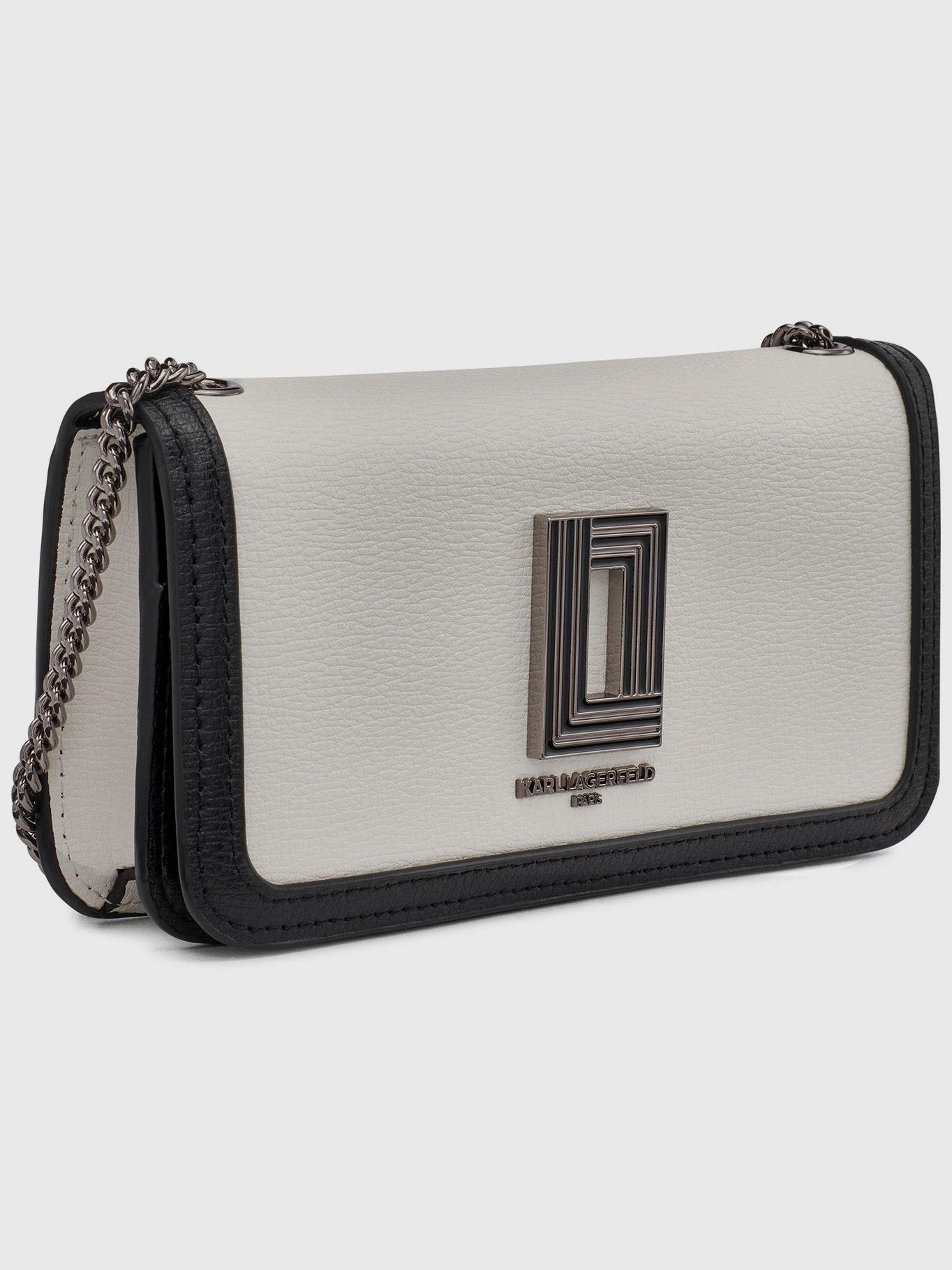 Cartera cruzada cpin Kosette Blanco Karl Lagerfeld-4