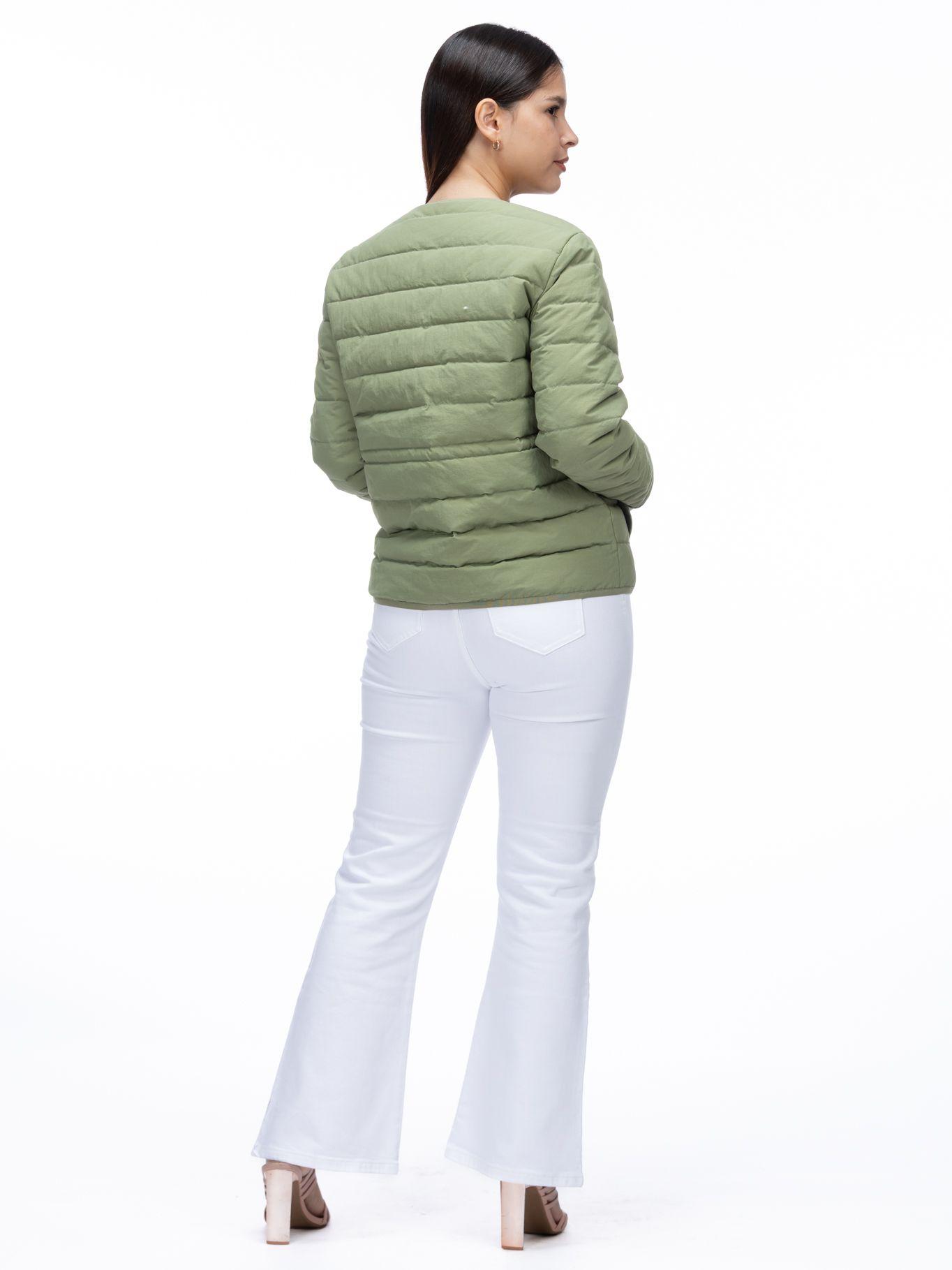 Chaqueta acolchada con cordón Verde Karl Lagerfeld-2