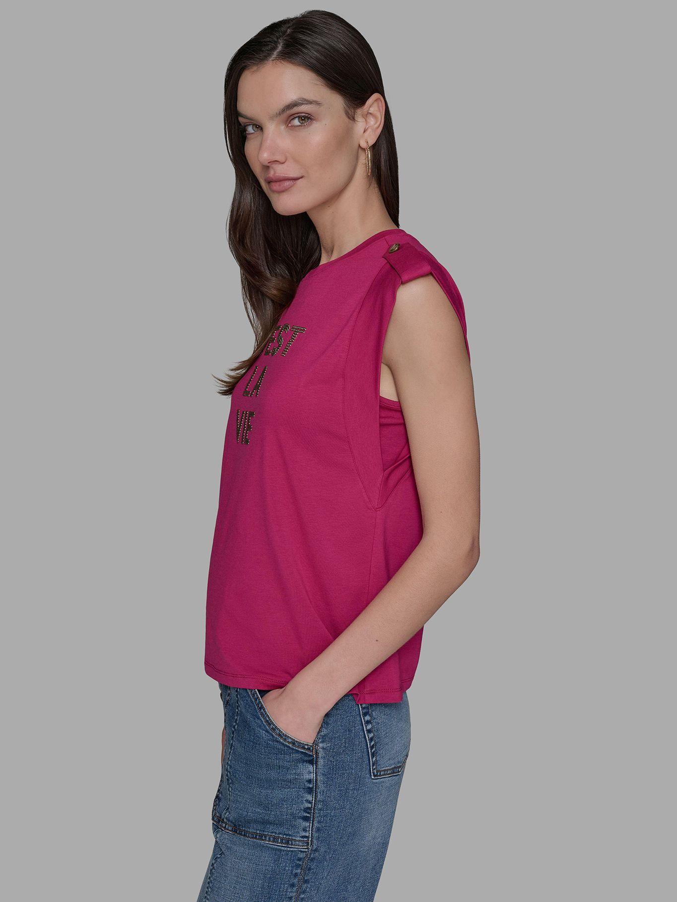 Polera sin mangas C est la vie Azul Karl Lagerfeld-3