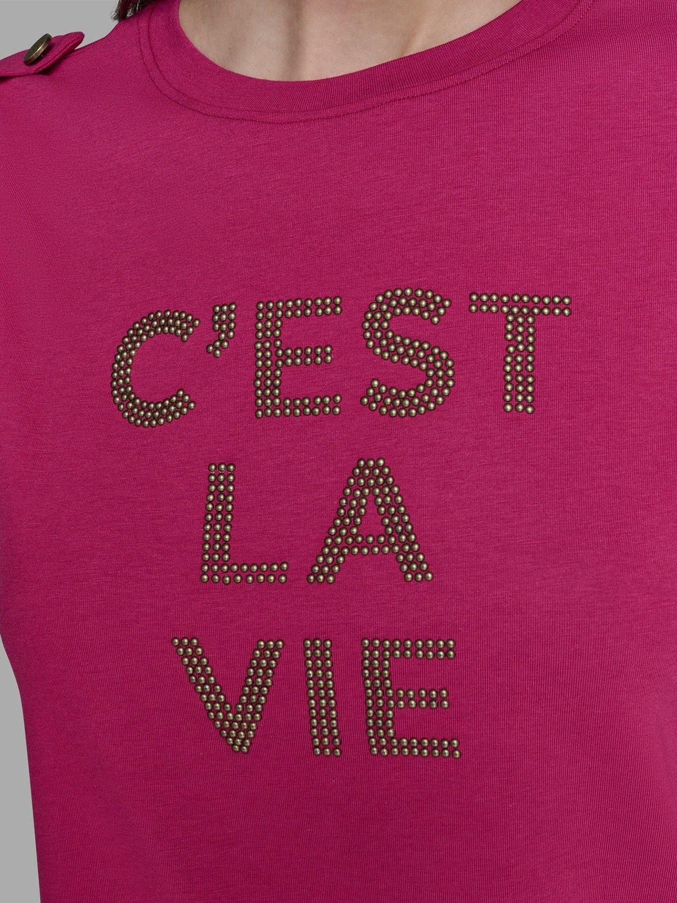 Polera sin mangas C est la vie Azul Karl Lagerfeld-5