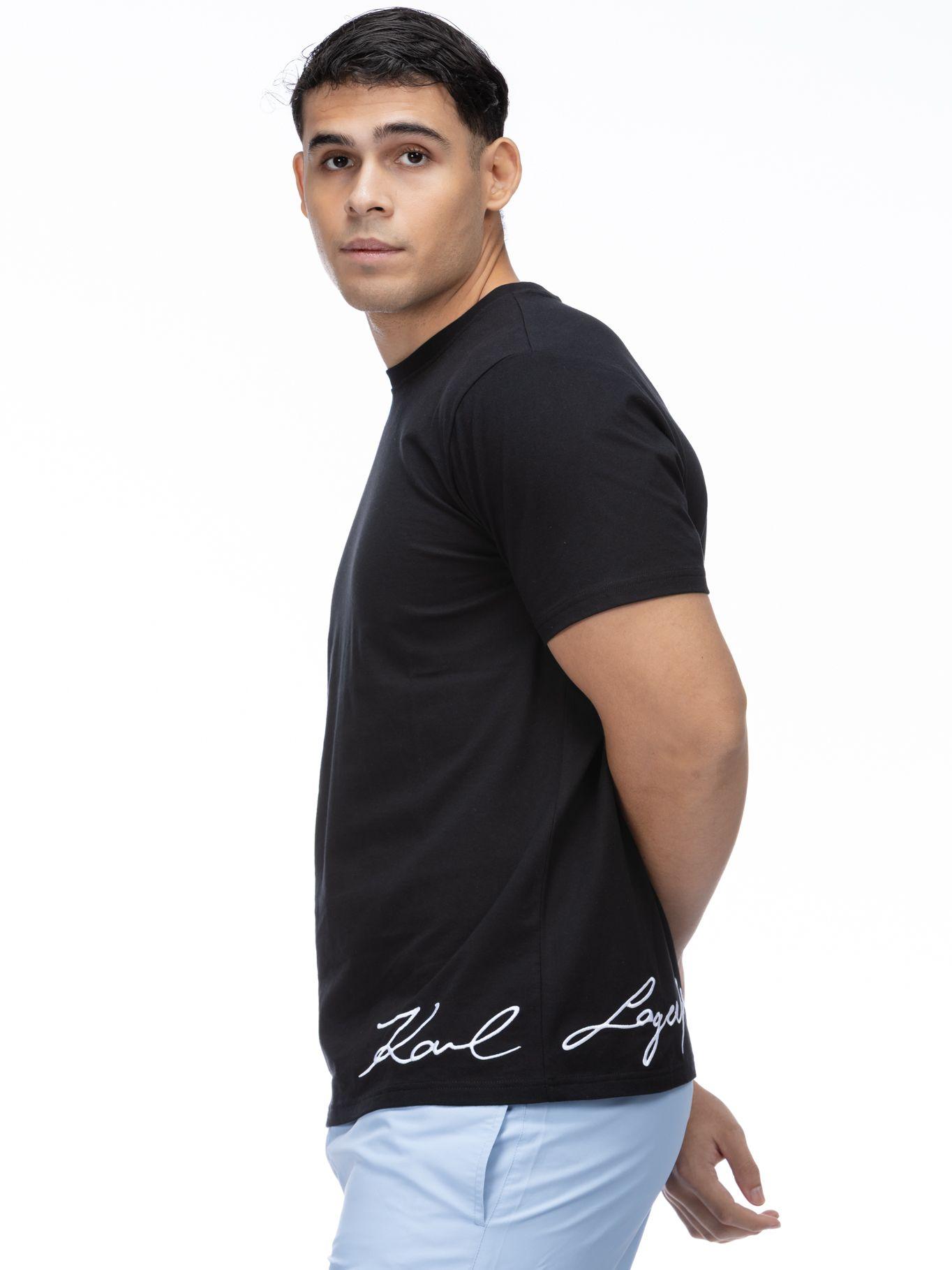 Polera signature edge Negro Karl Lagerfeld-4