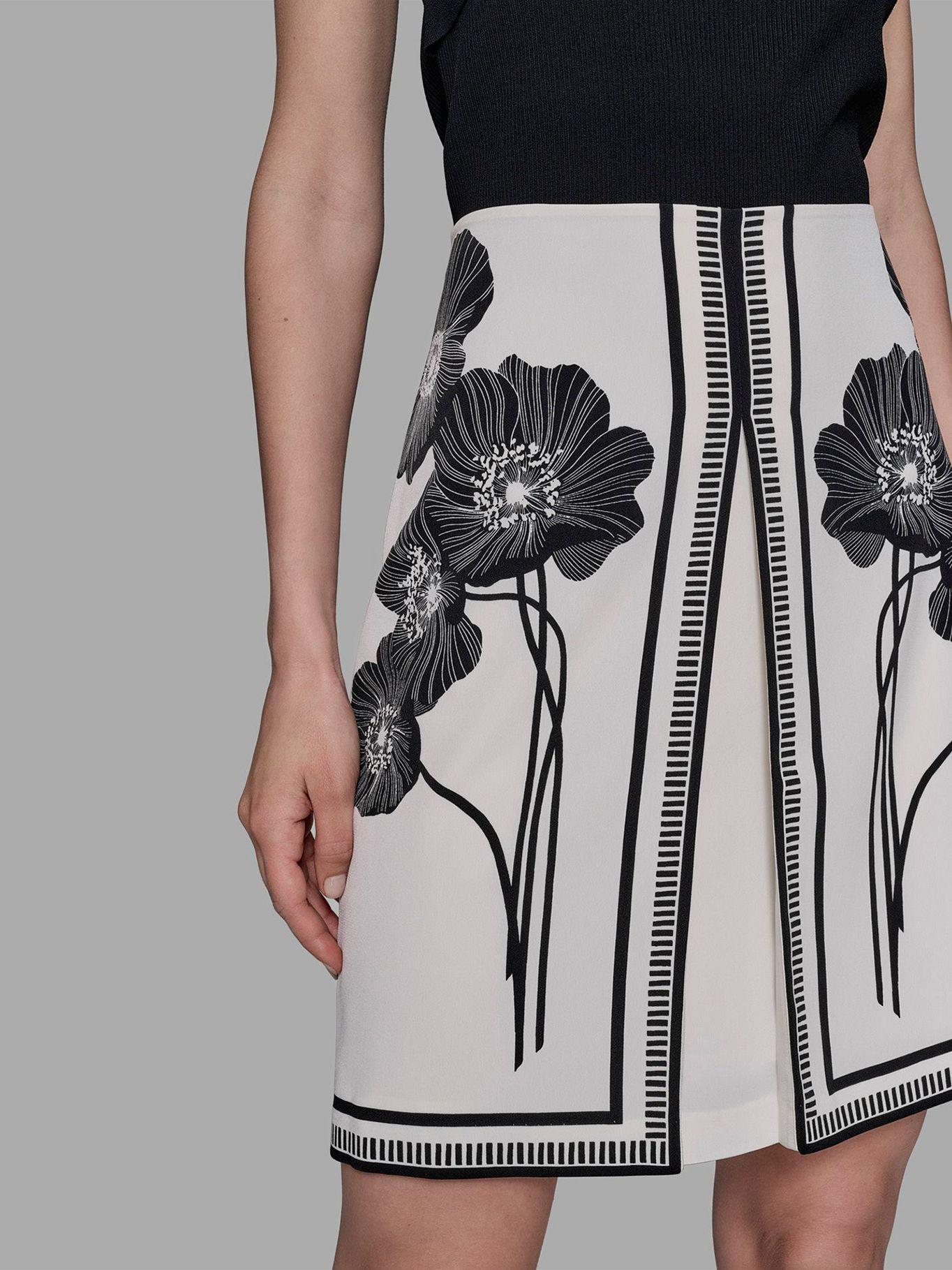 Falda con estampado floral Blanco Karl Lagerfeld-3