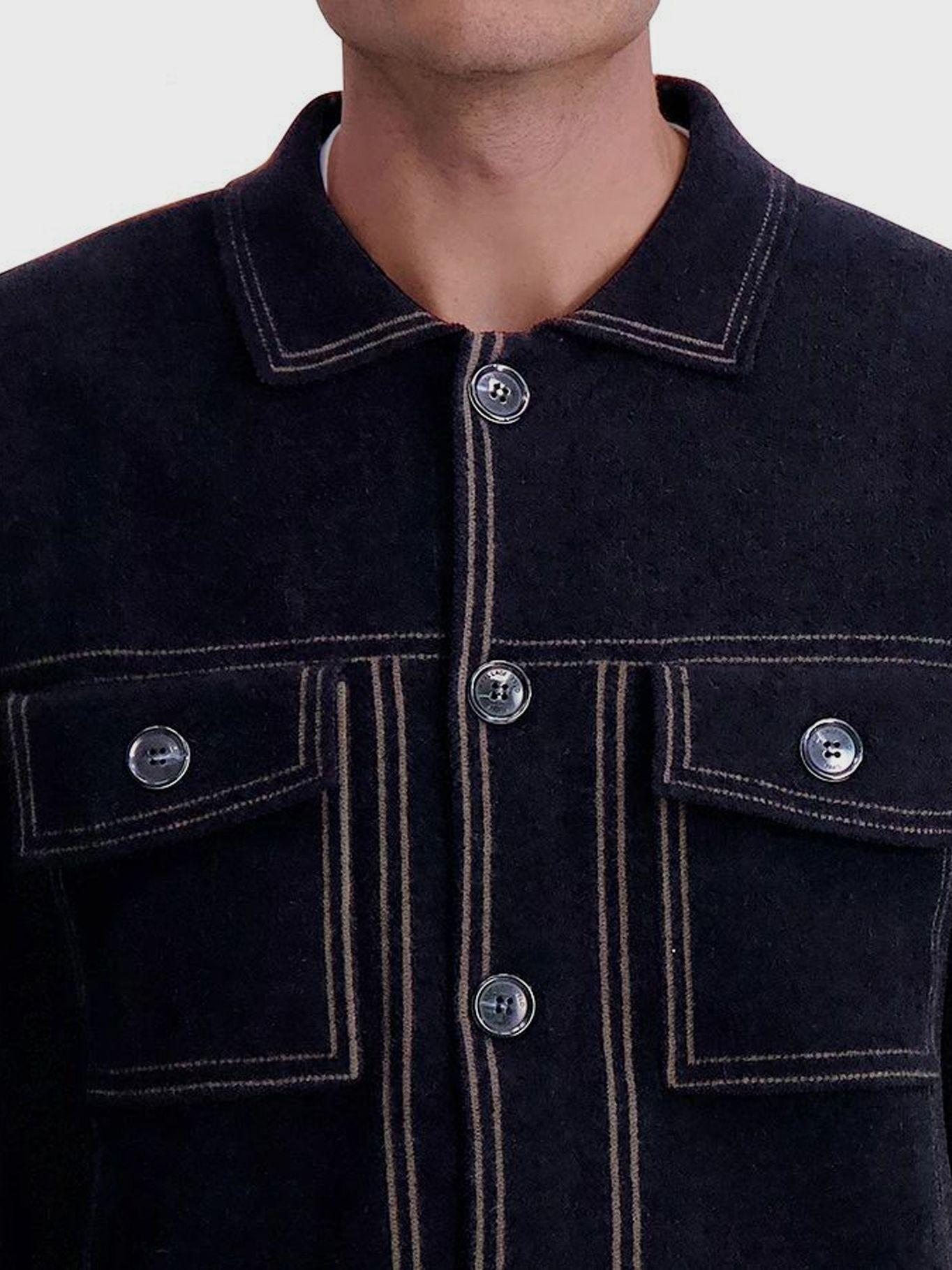 Chaqueta de punto con ribetes en contraste-4