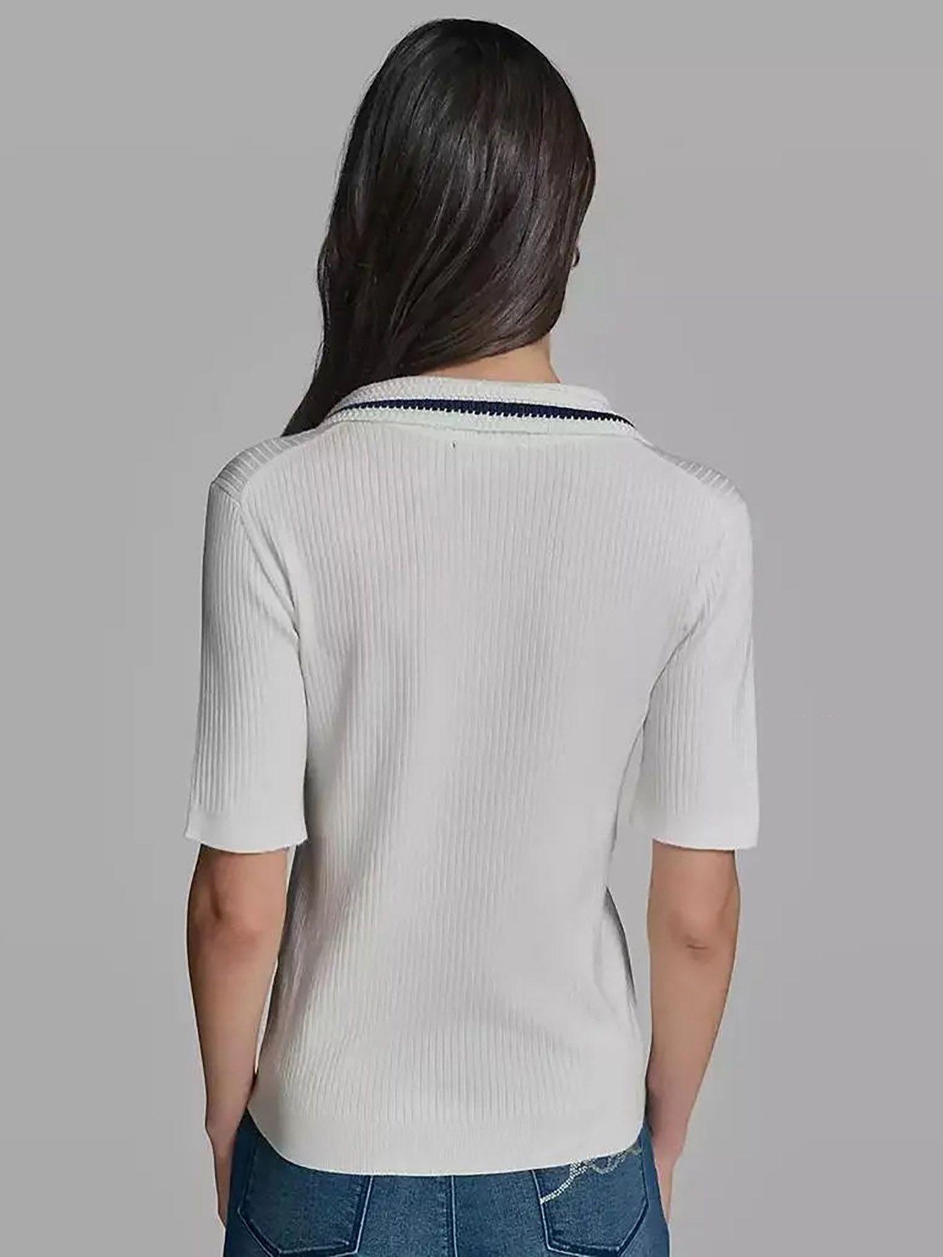 Sweater manga corta  crochet Gris Karl Lagerfeld-4