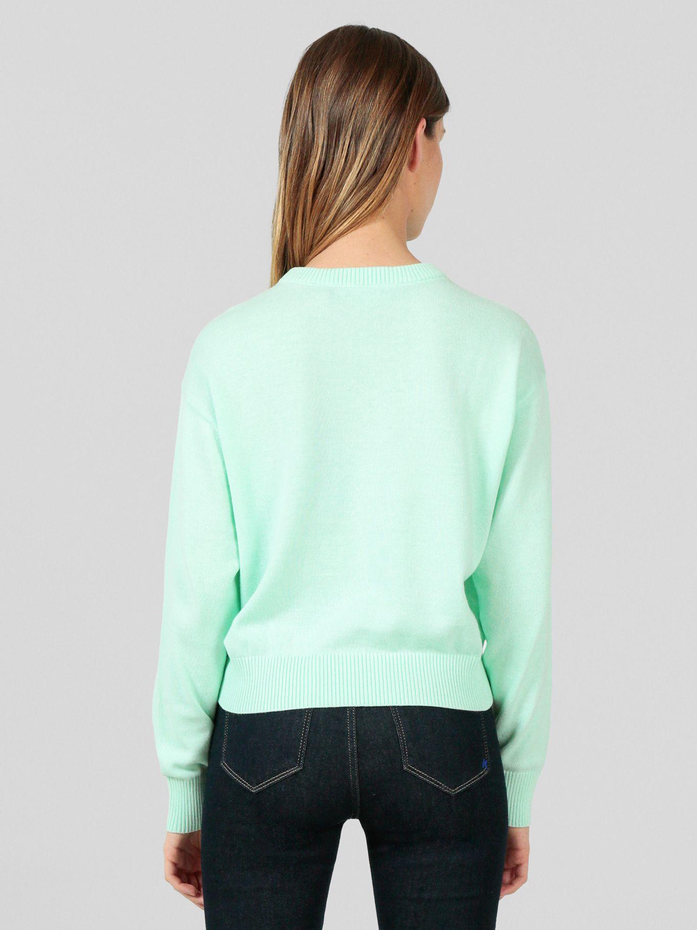 Sweater regular con logotipo Verde Karl Lagerfeld-2