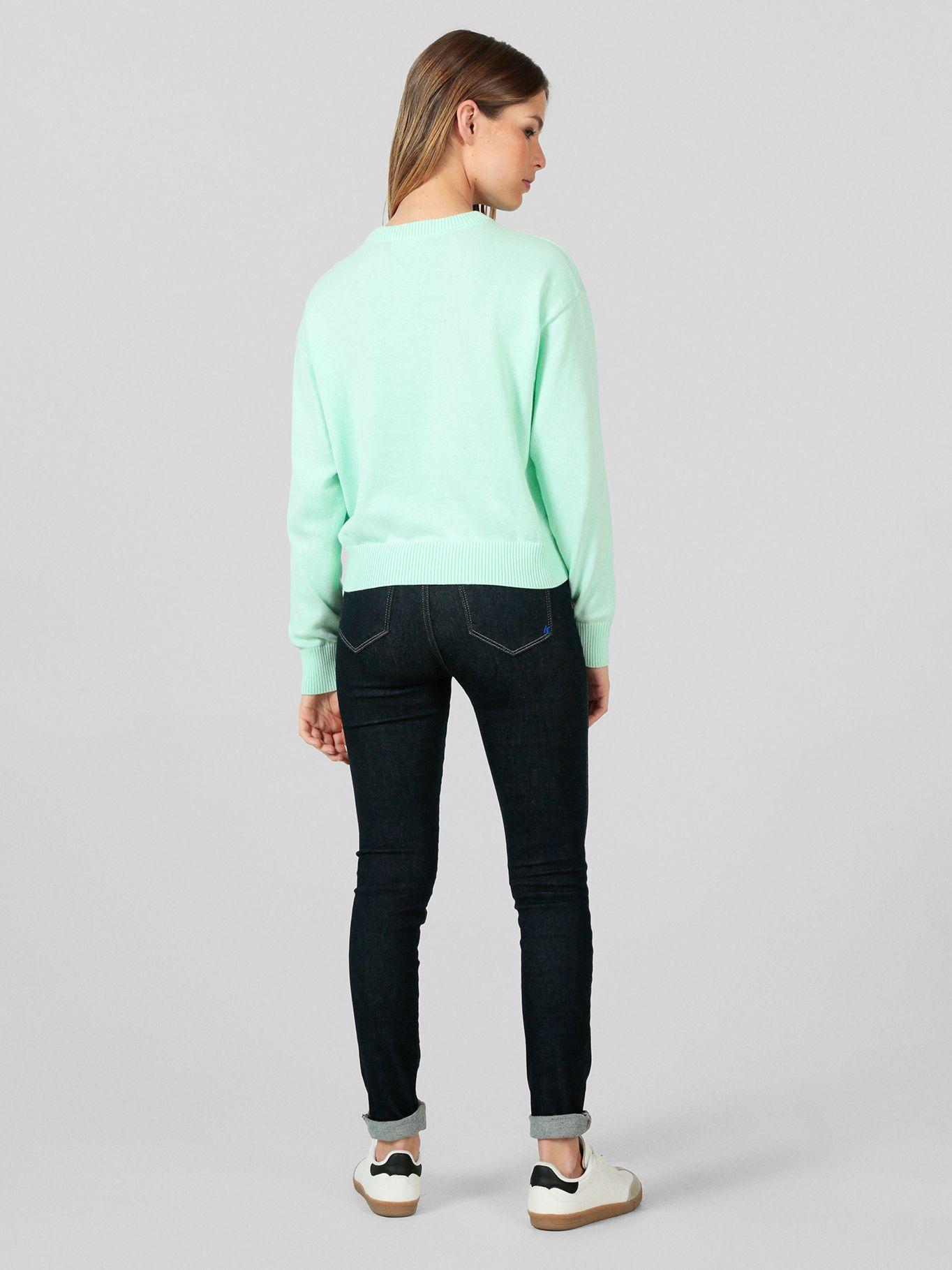 Sweater regular con logotipo Verde Karl Lagerfeld-3