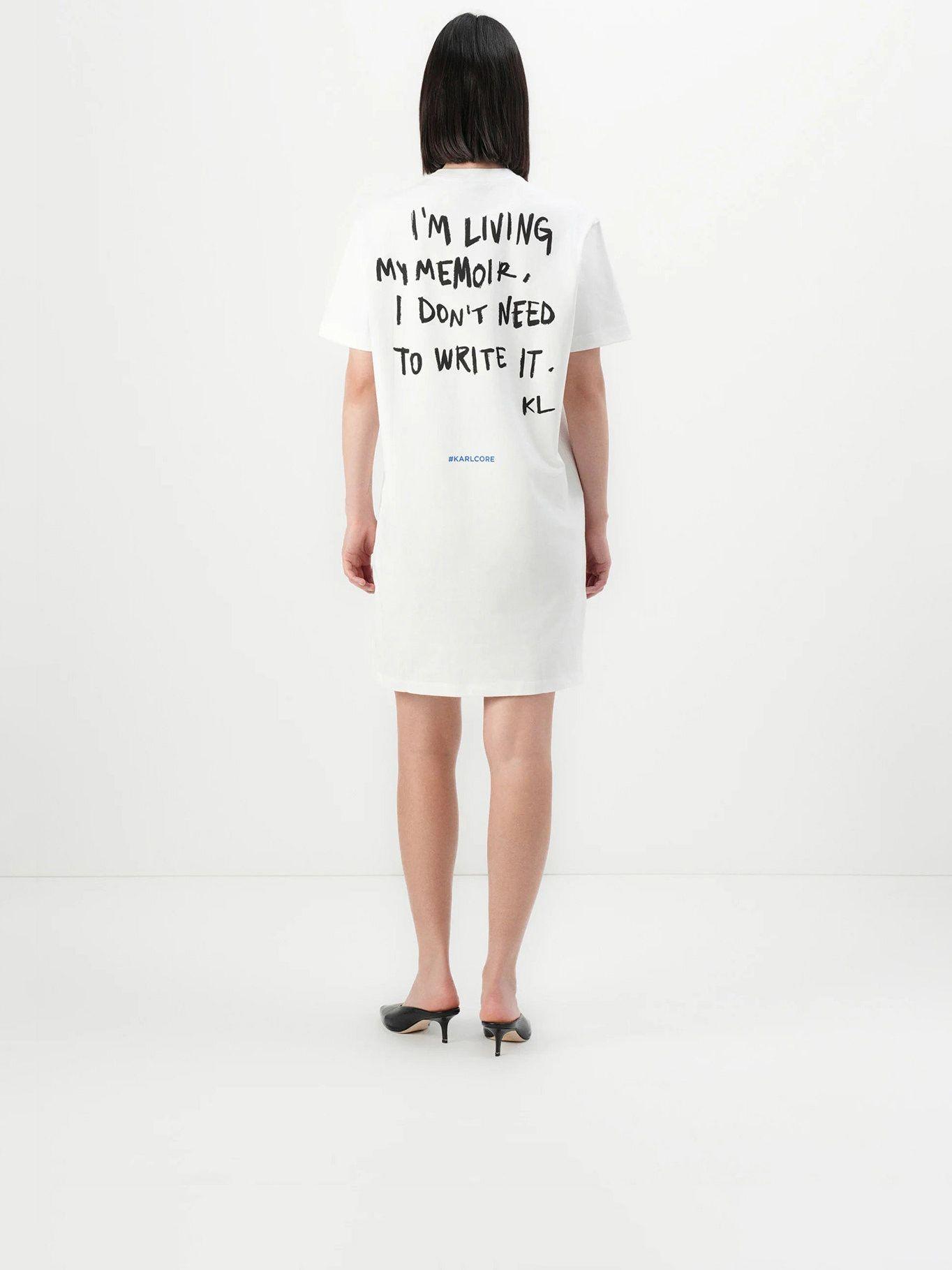 Vestido tipo polera logo Karlism Blanco Karl Lagerfeld-1