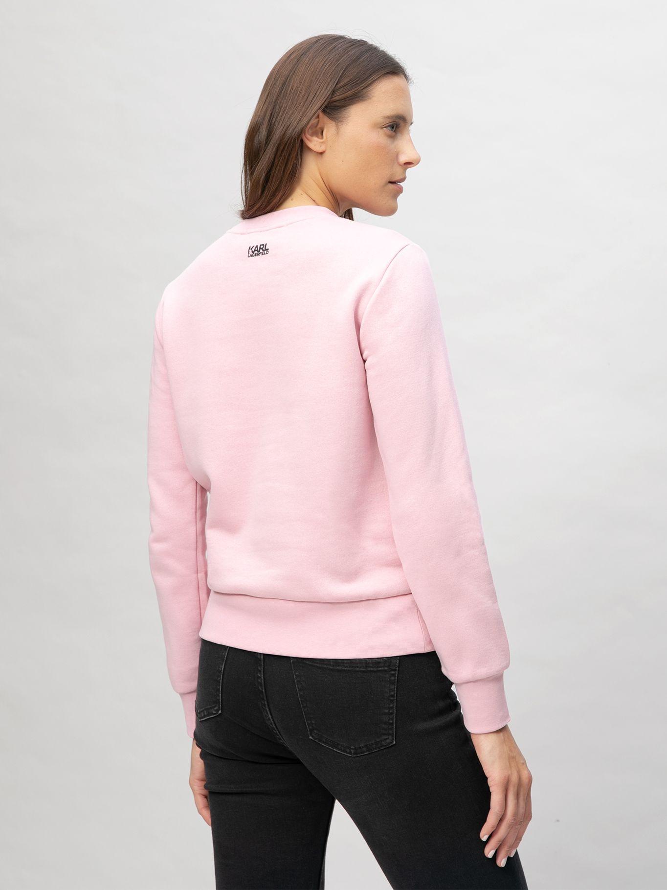 Polerón con estampado sketch cameo Rosado Karl-2