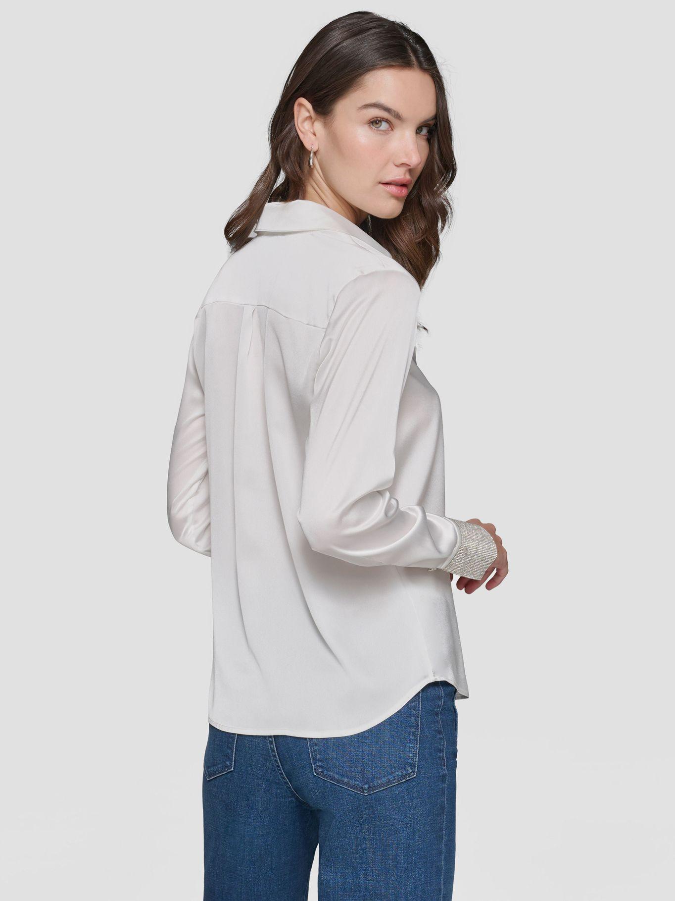 Camisa de lujo con puños de pedrería-1