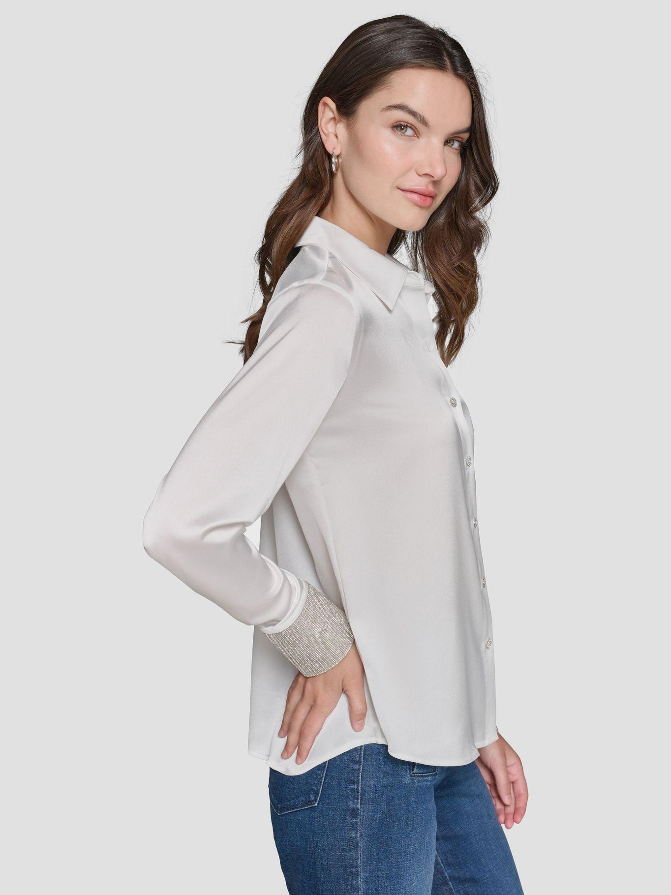 Camisa de lujo con puños de pedrería-2