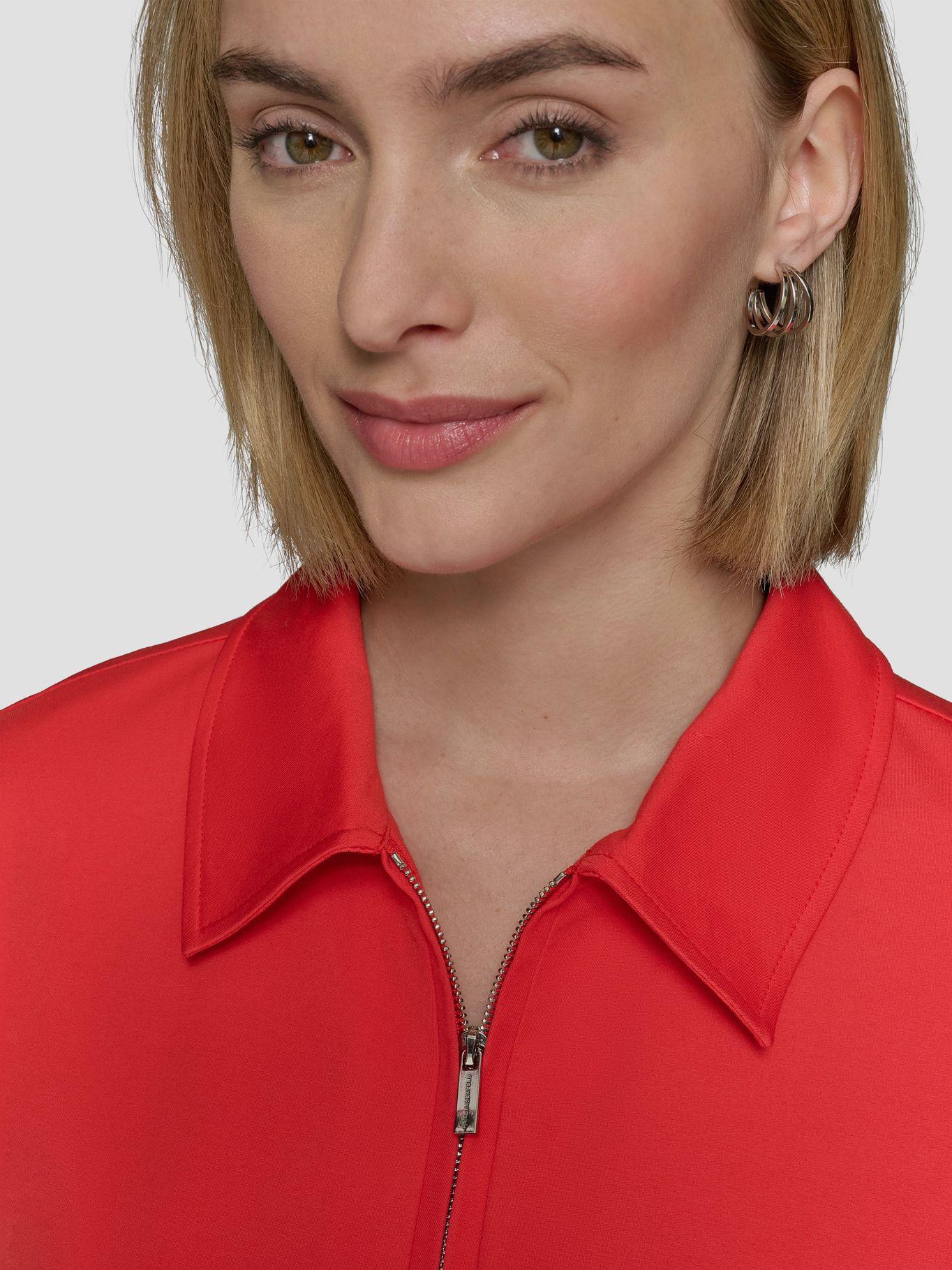 Polo cropped con cierre cremallera Rojo Karl Lagerfeld-3