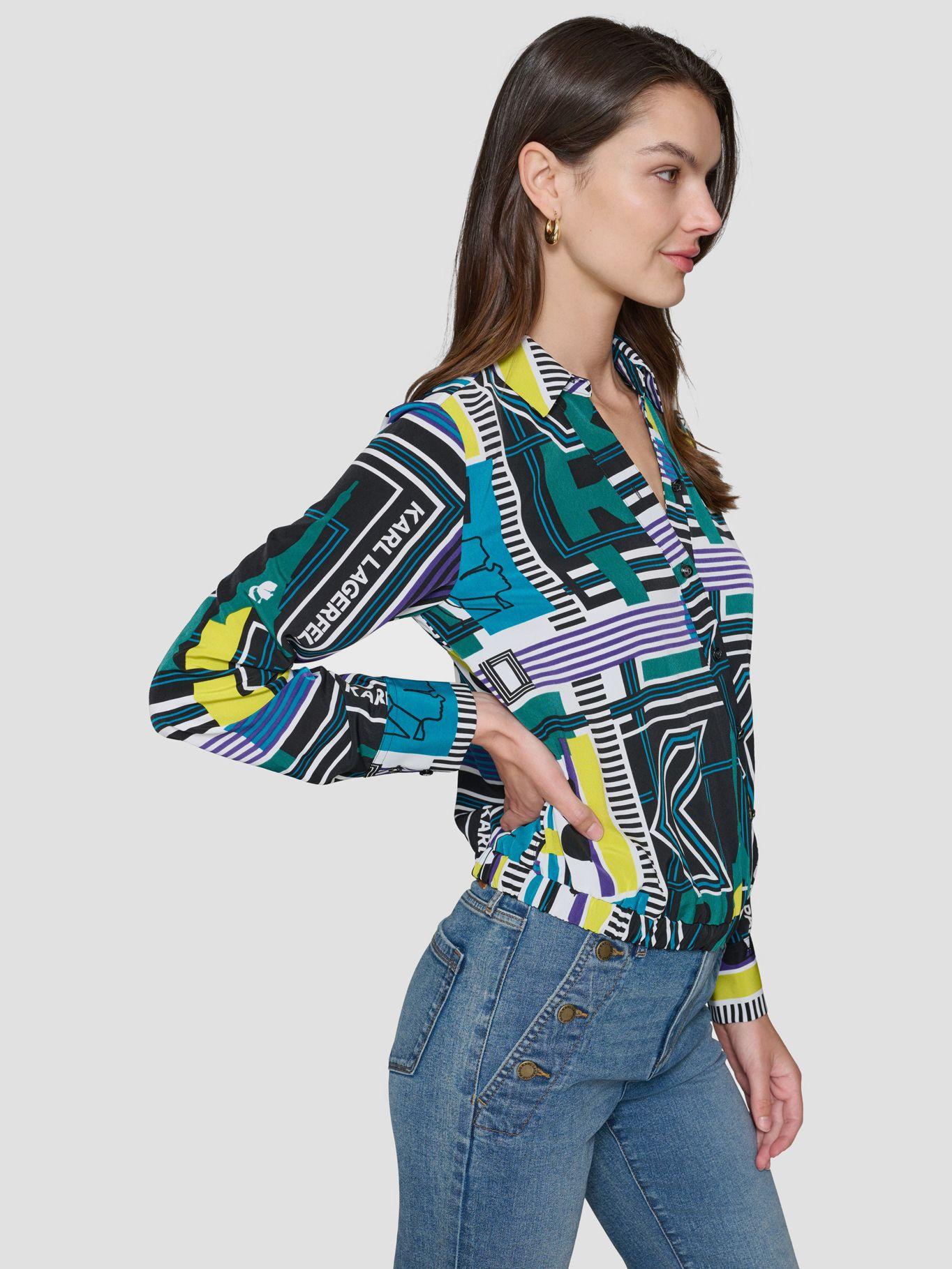 Camisa cruzada con estampado-1