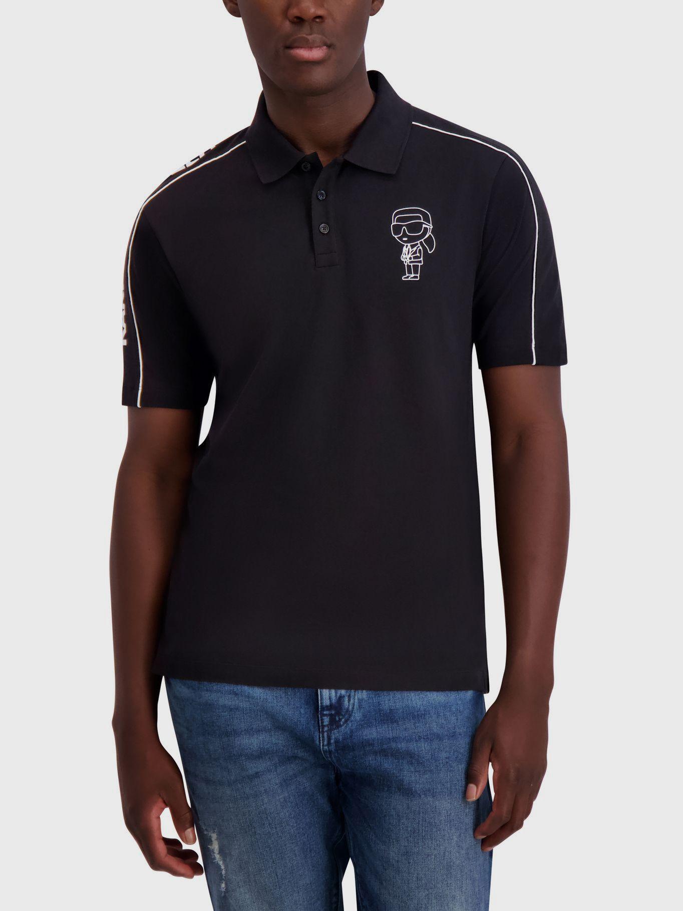 Polo con diseño en contraste-0