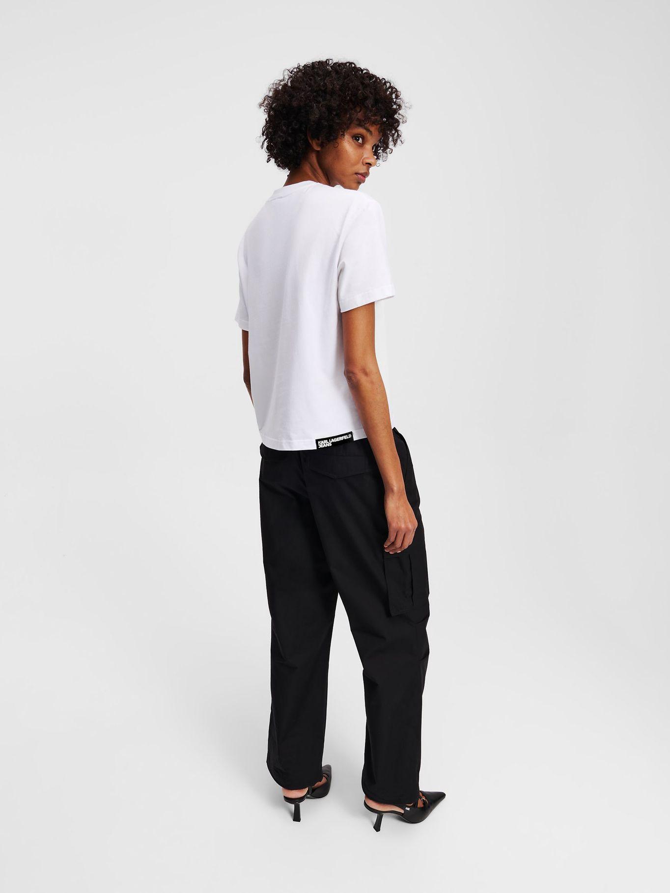 Polera regular con monograma/7 Blanco Karl Lagerfeld-2