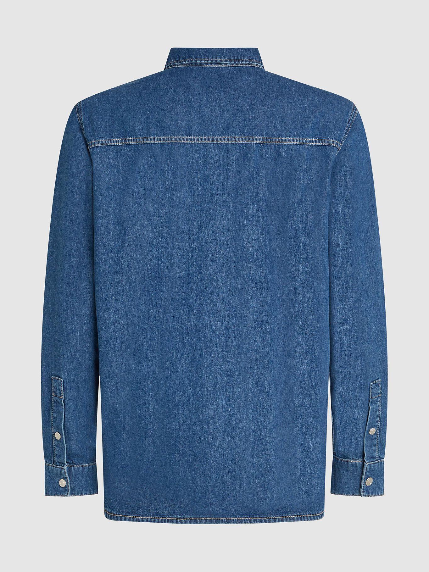 Camisa denim regular fit con logo Azul Karl Lagerfeld-3