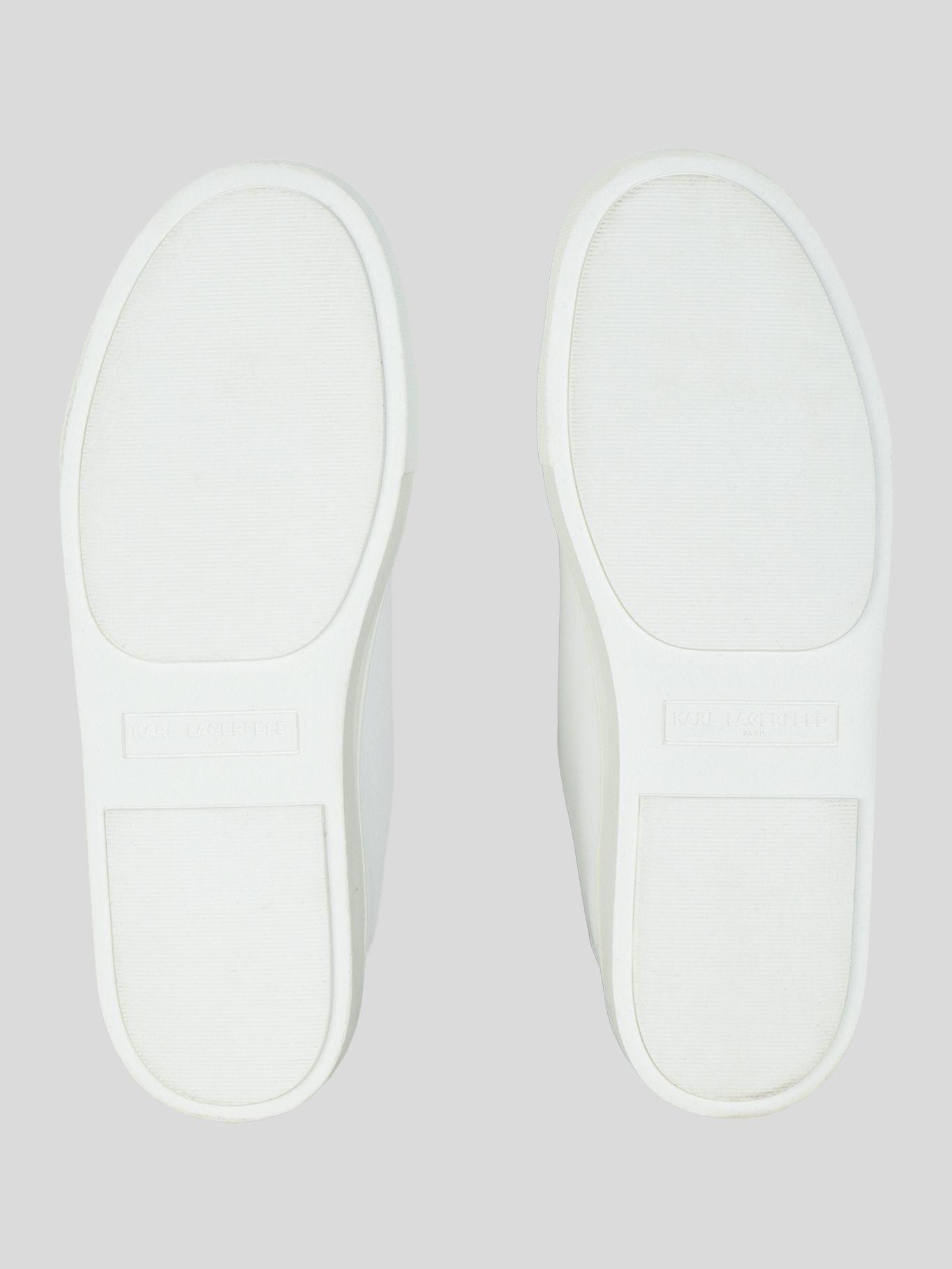 Zapatillas blancas con bordado rococó Blanco Karl-3