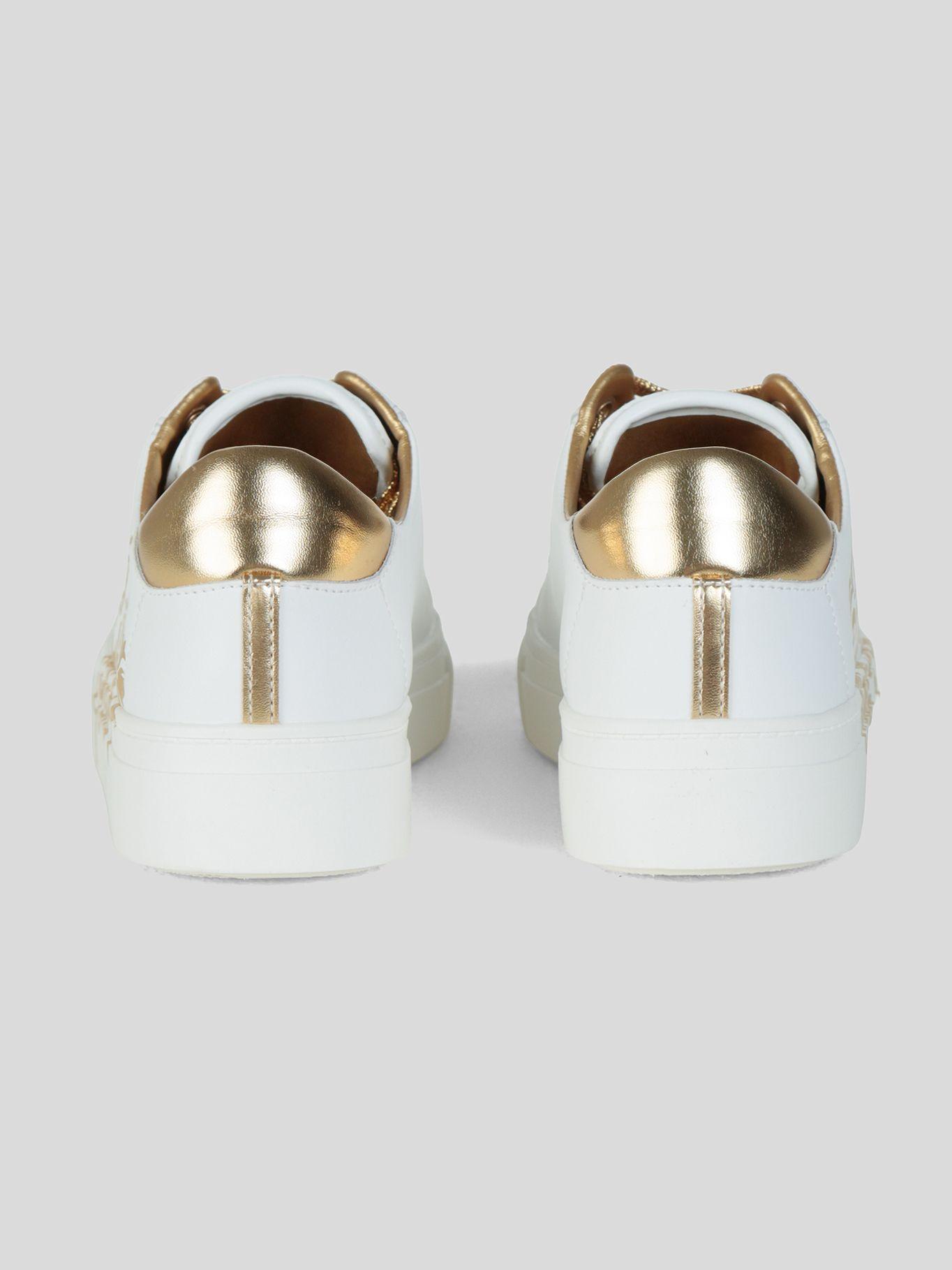 Zapatillas blancas con bordado rococó Blanco Karl-4