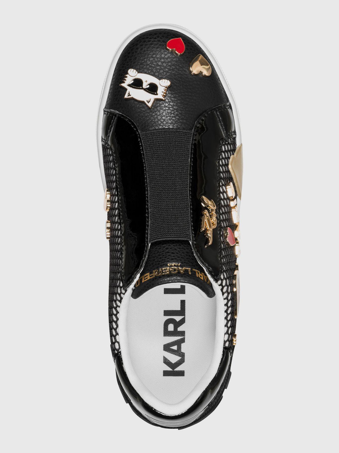 Zapatilla laceless Mavise apliques Negro Karl Lagerfeld-2
