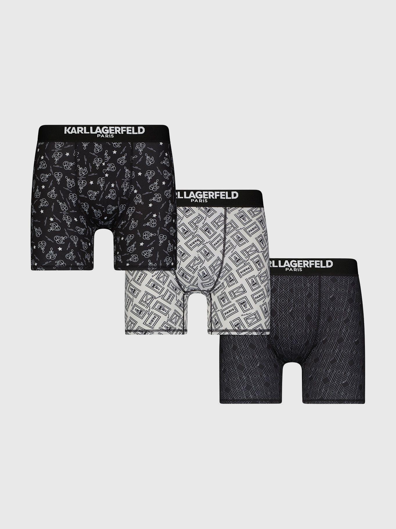 Pack de 3 bóxers estampados con logo Heart Blanco Karl-0