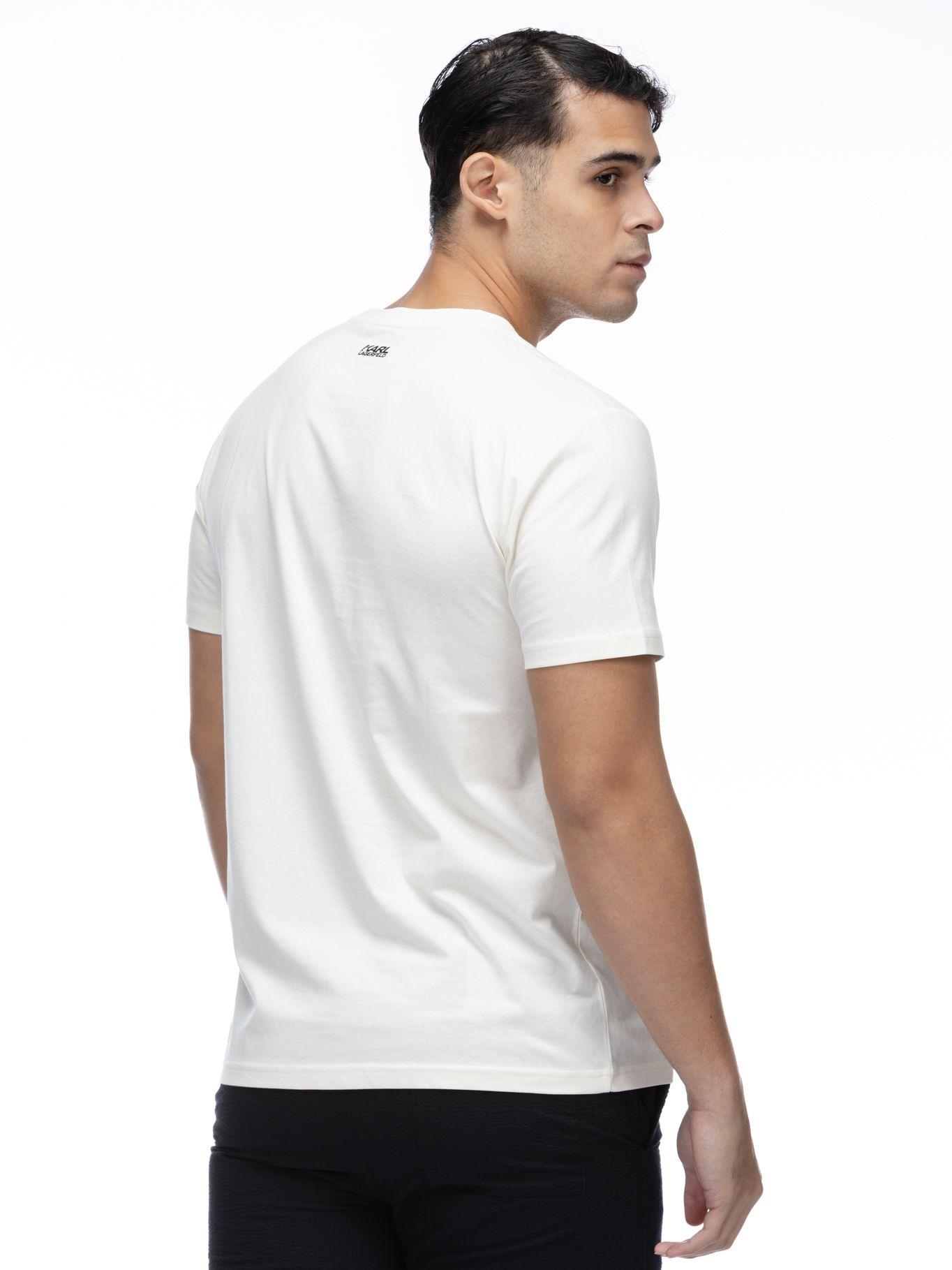 Polera estampado postal París Crema Karl Lagerfeld-3