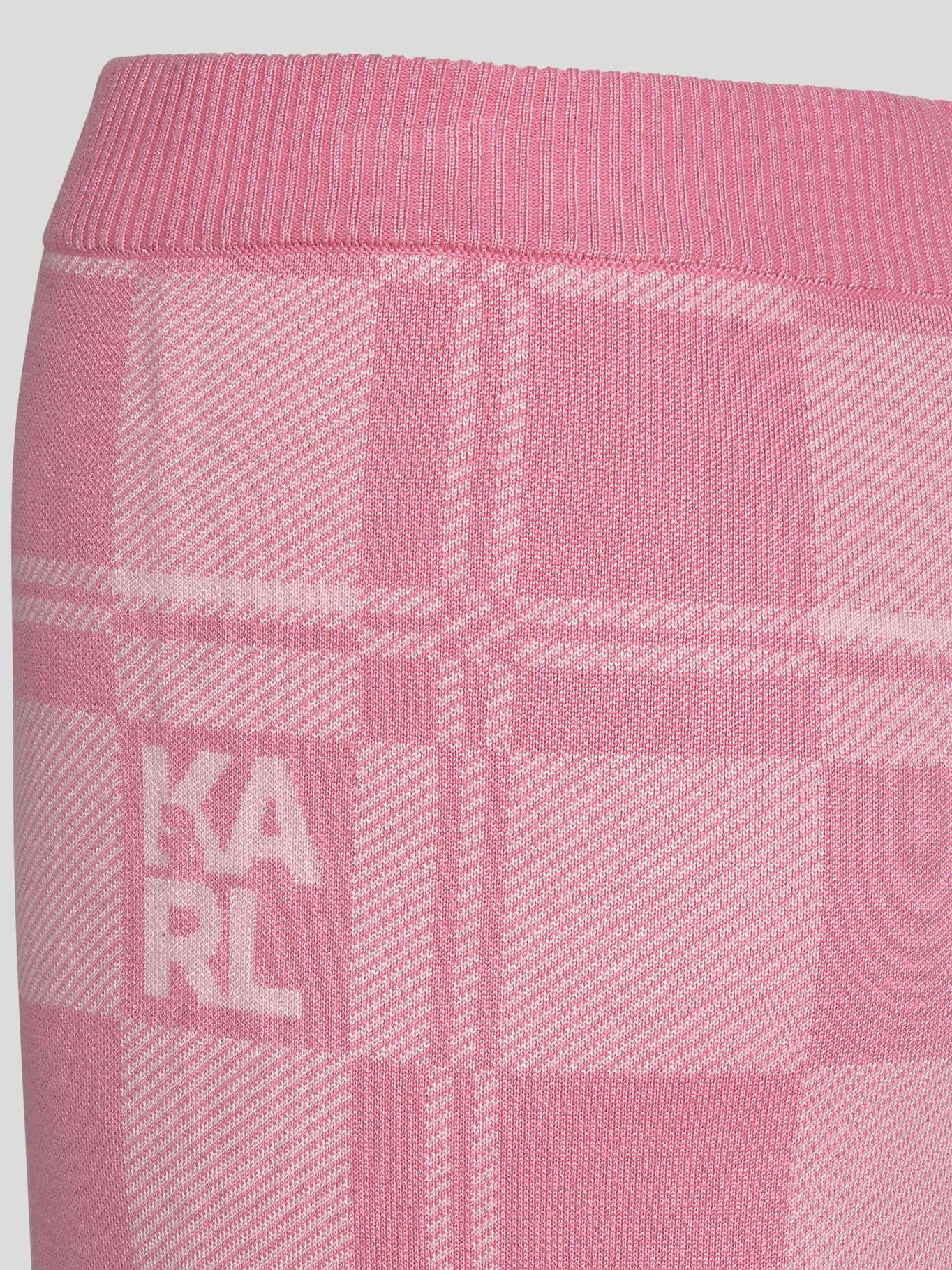 Pantalón varsity con cuadros Rosado Karl Lagerfeld-2