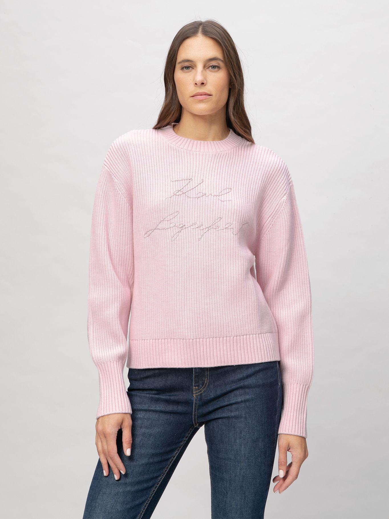 Sweater de cuello redondo Rosado Karl Lagerfeld-0