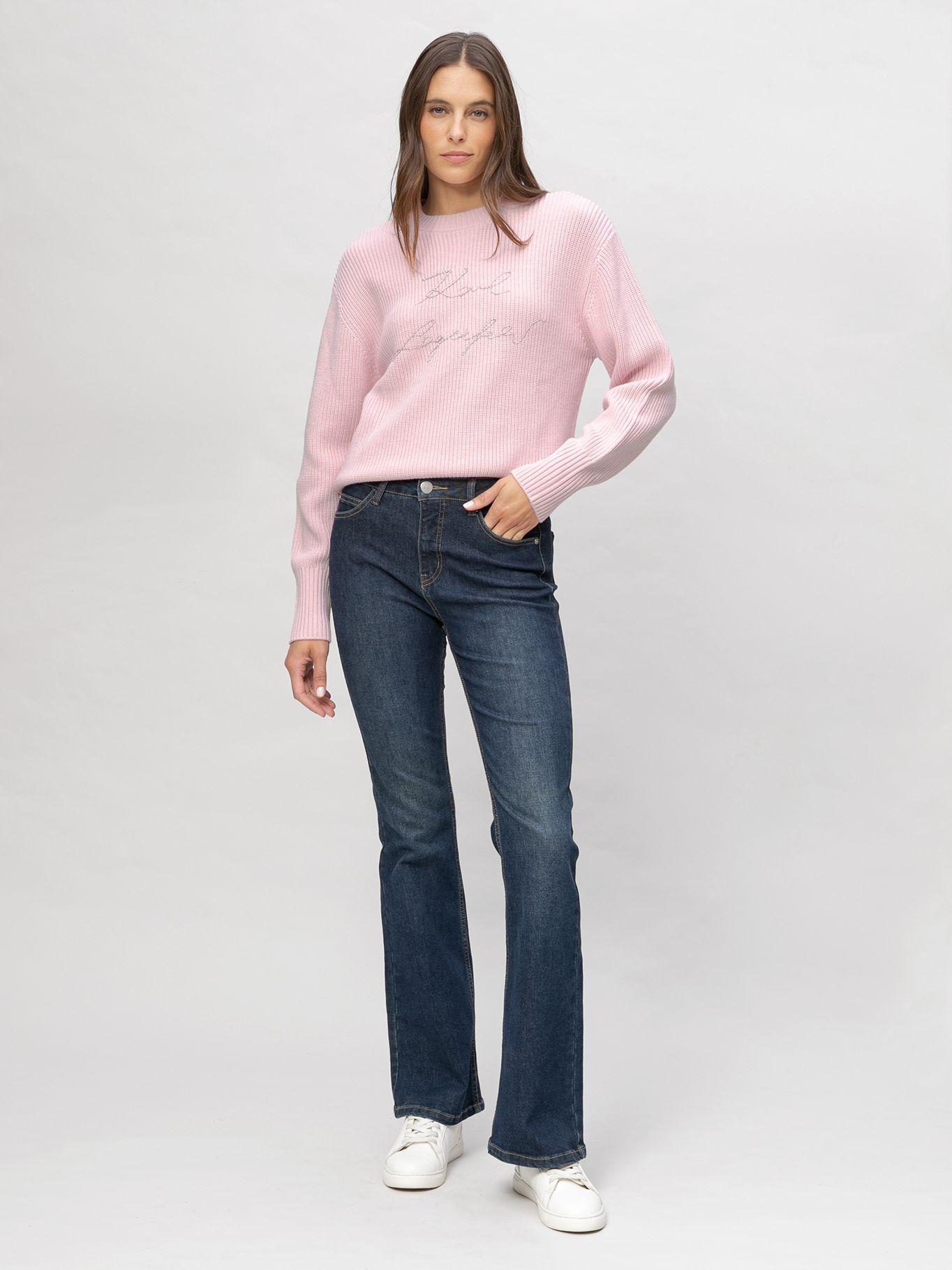 Sweater de cuello redondo Rosado Karl Lagerfeld-1
