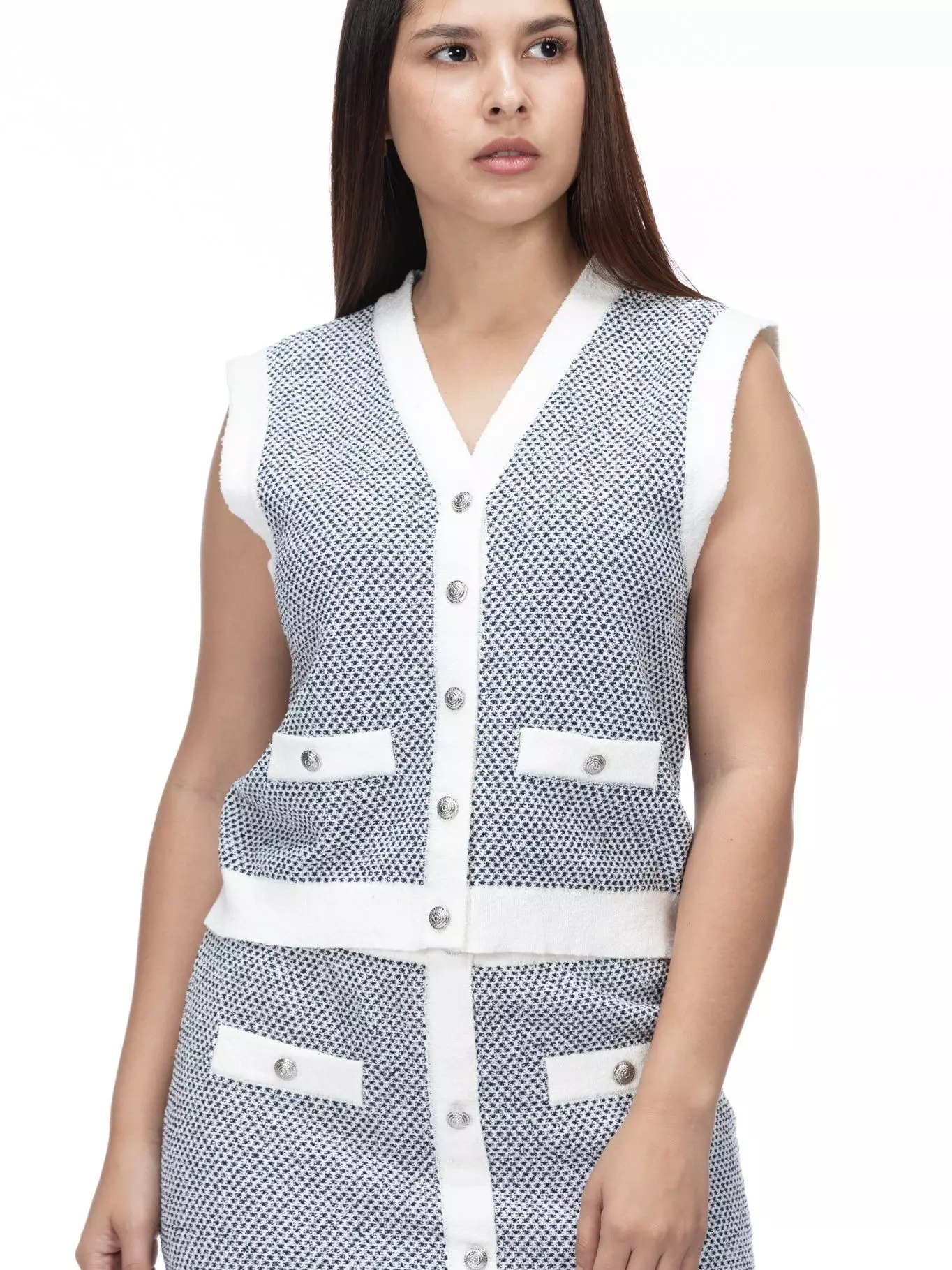 Chaleco de punto Gris Karl Lagerfeld-3
