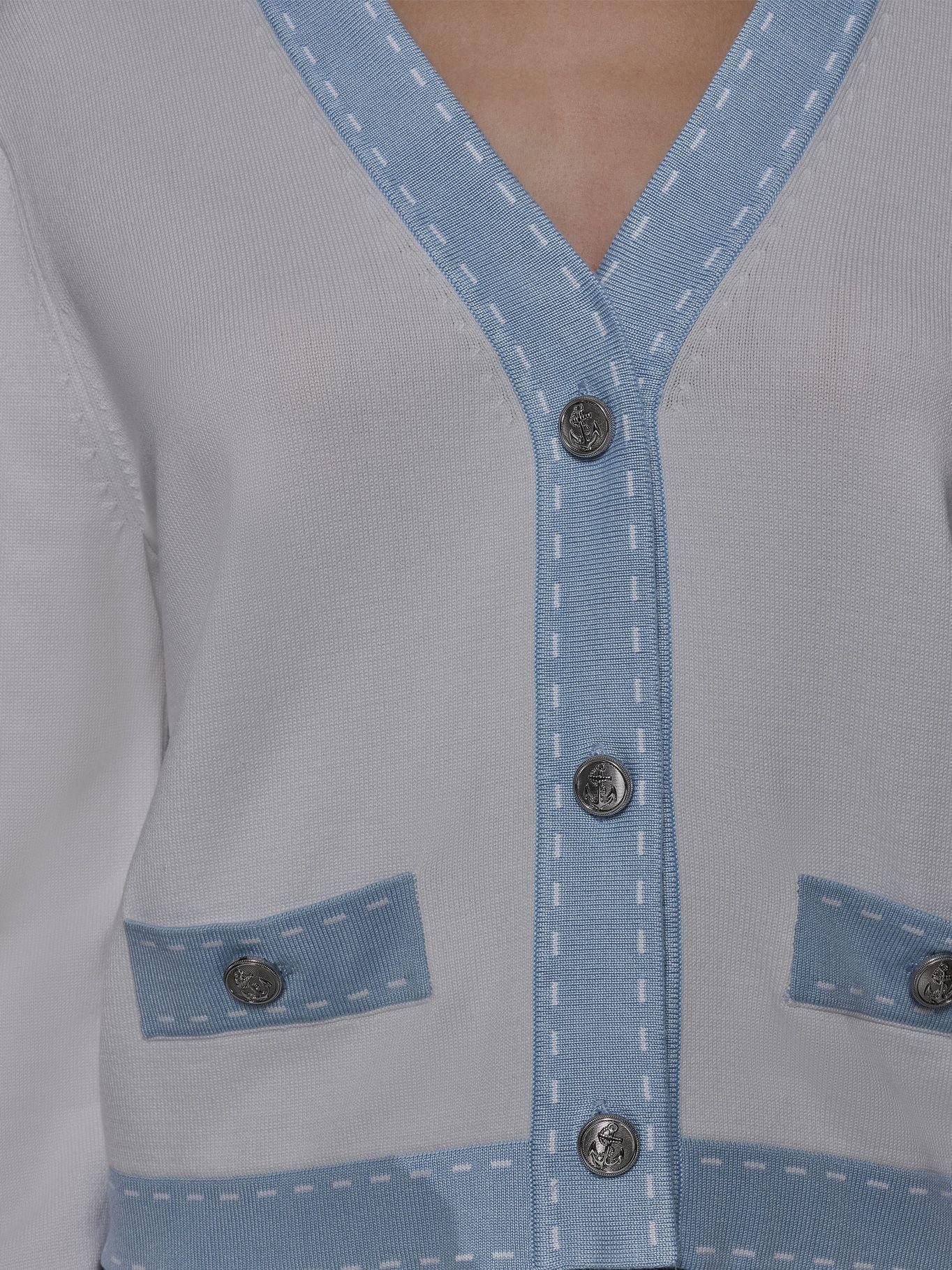 Sweater con escote en V Celeste Karl Lagerfeld-5